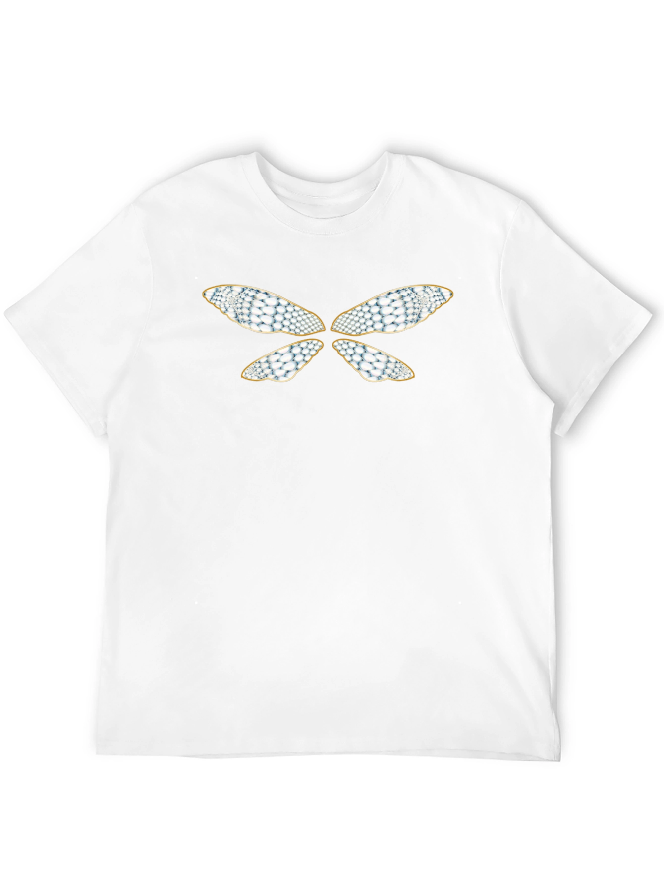 Butterfly Wings Design Black T-Shirt