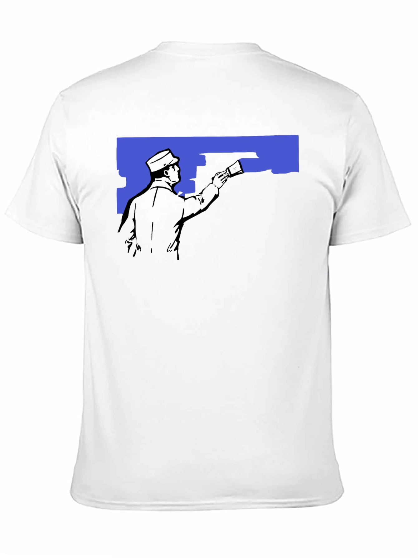 Retro Painter Graphic T-Shirt - Black Crew Neck Tee
