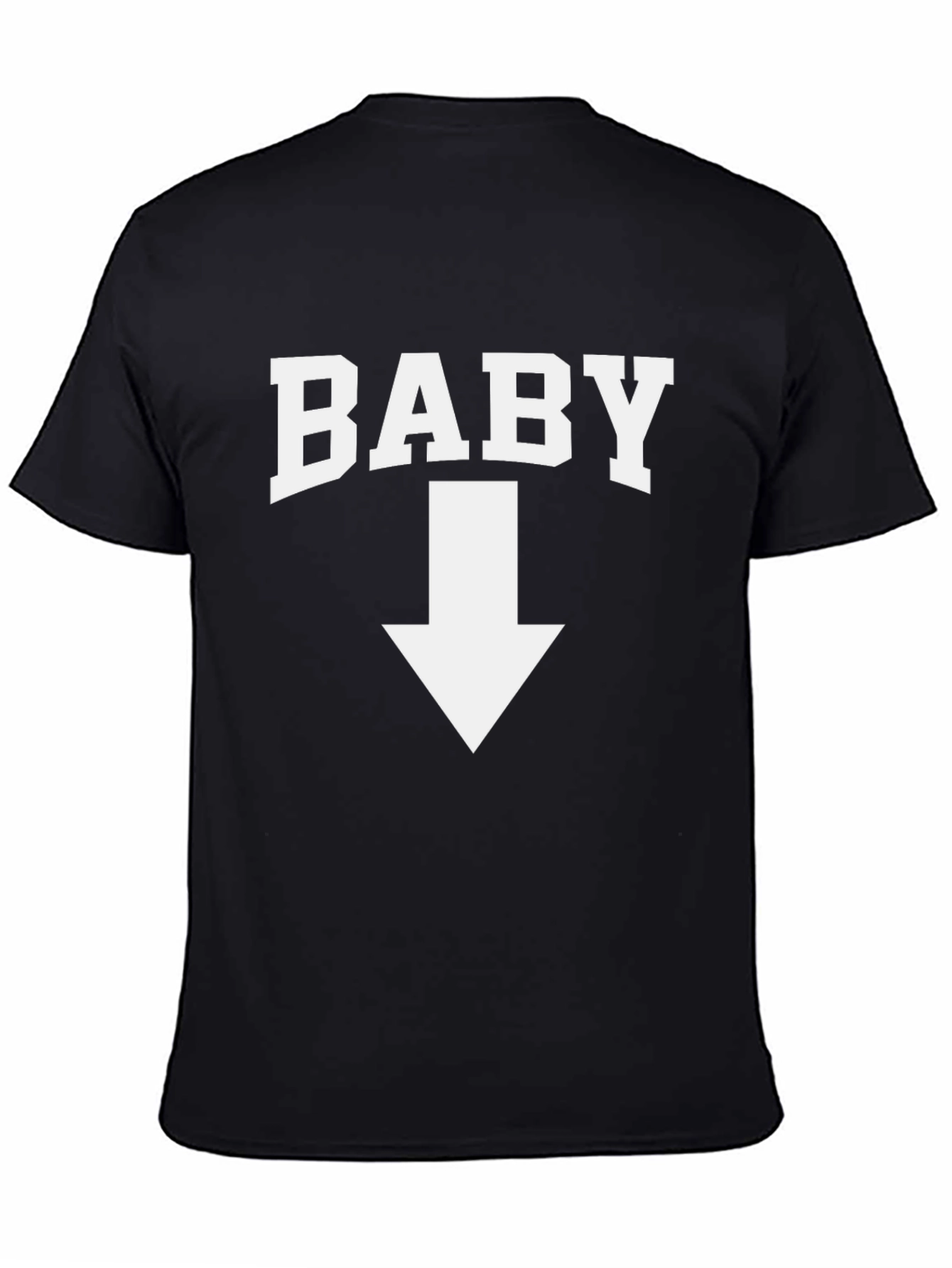 Baby Pointing Down Graphic Tee - Funny Pregnancy Announcement