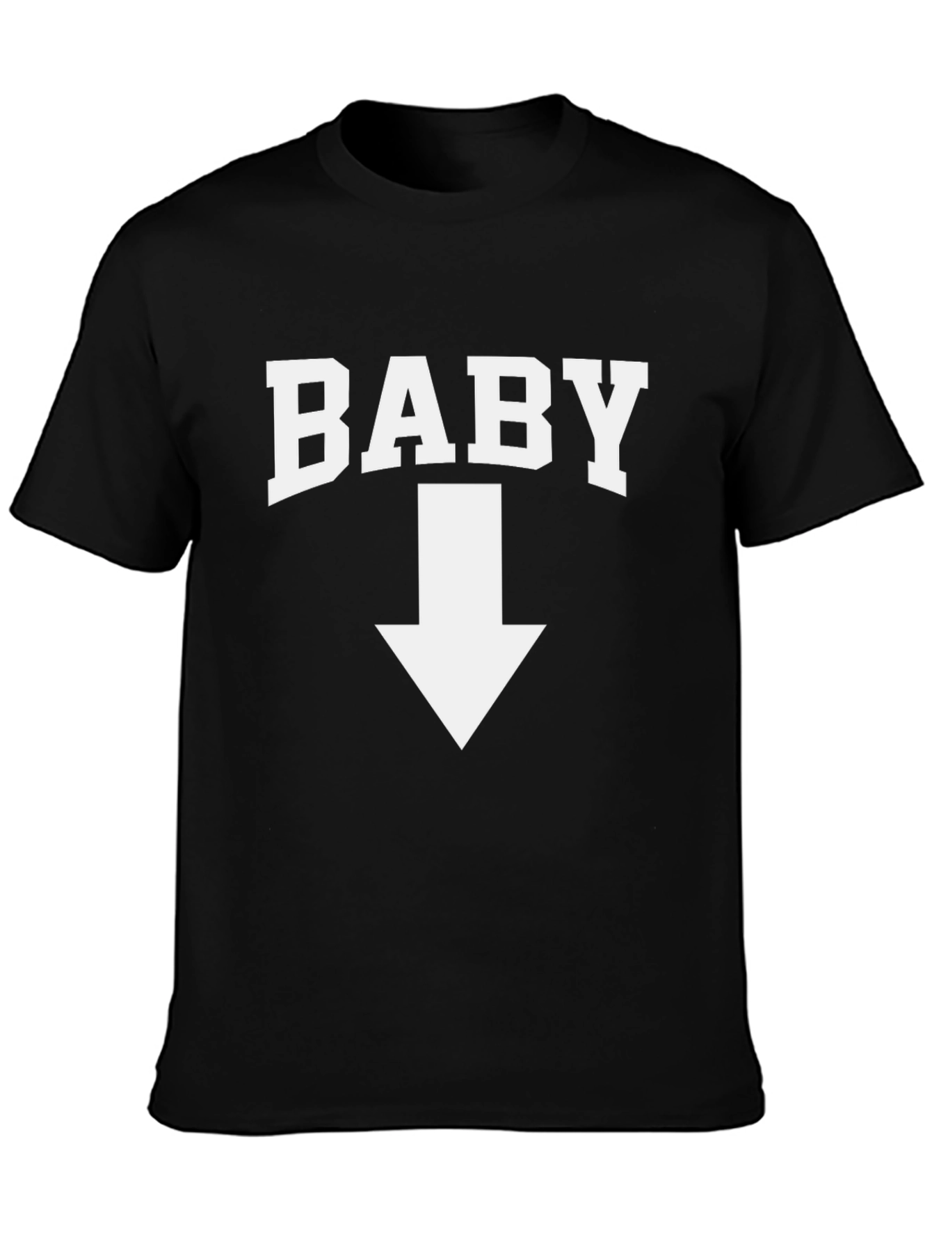 Baby Pointing Down Graphic Tee - Funny Pregnancy Announcement