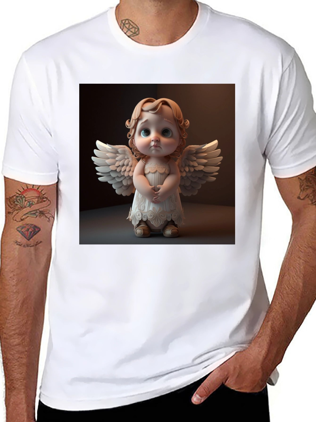 Angel Graphic T-Shirt - Unique Design Soft Cotton