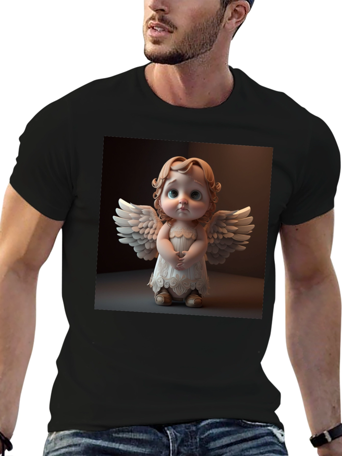 Angel Graphic T-Shirt - Unique Design Soft Cotton