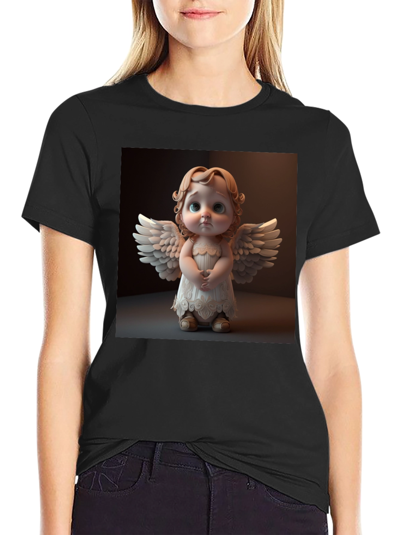 Angel Graphic T-Shirt - Unique Design Soft Cotton