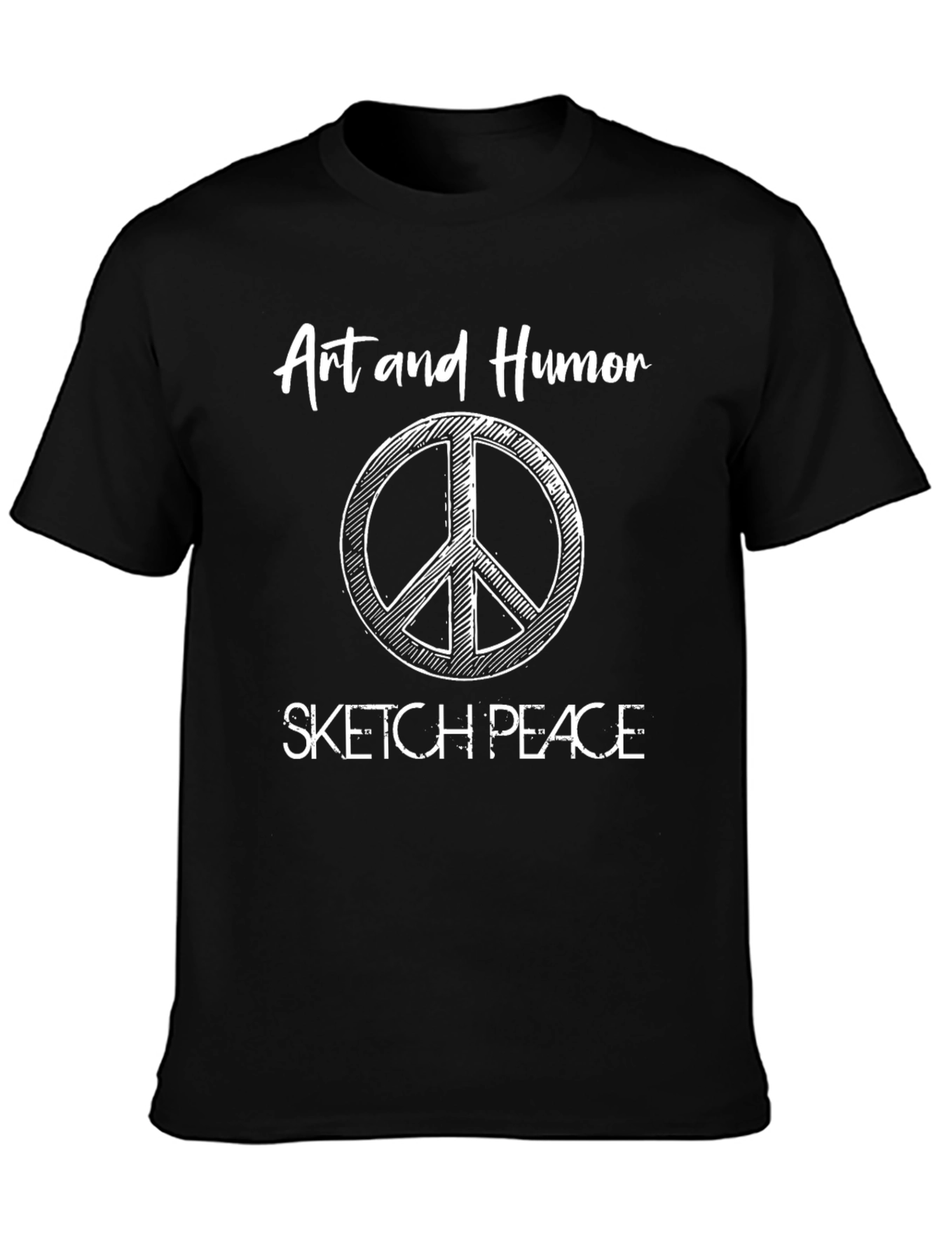 Art and Humor Peace Sign Graphic T-Shirt