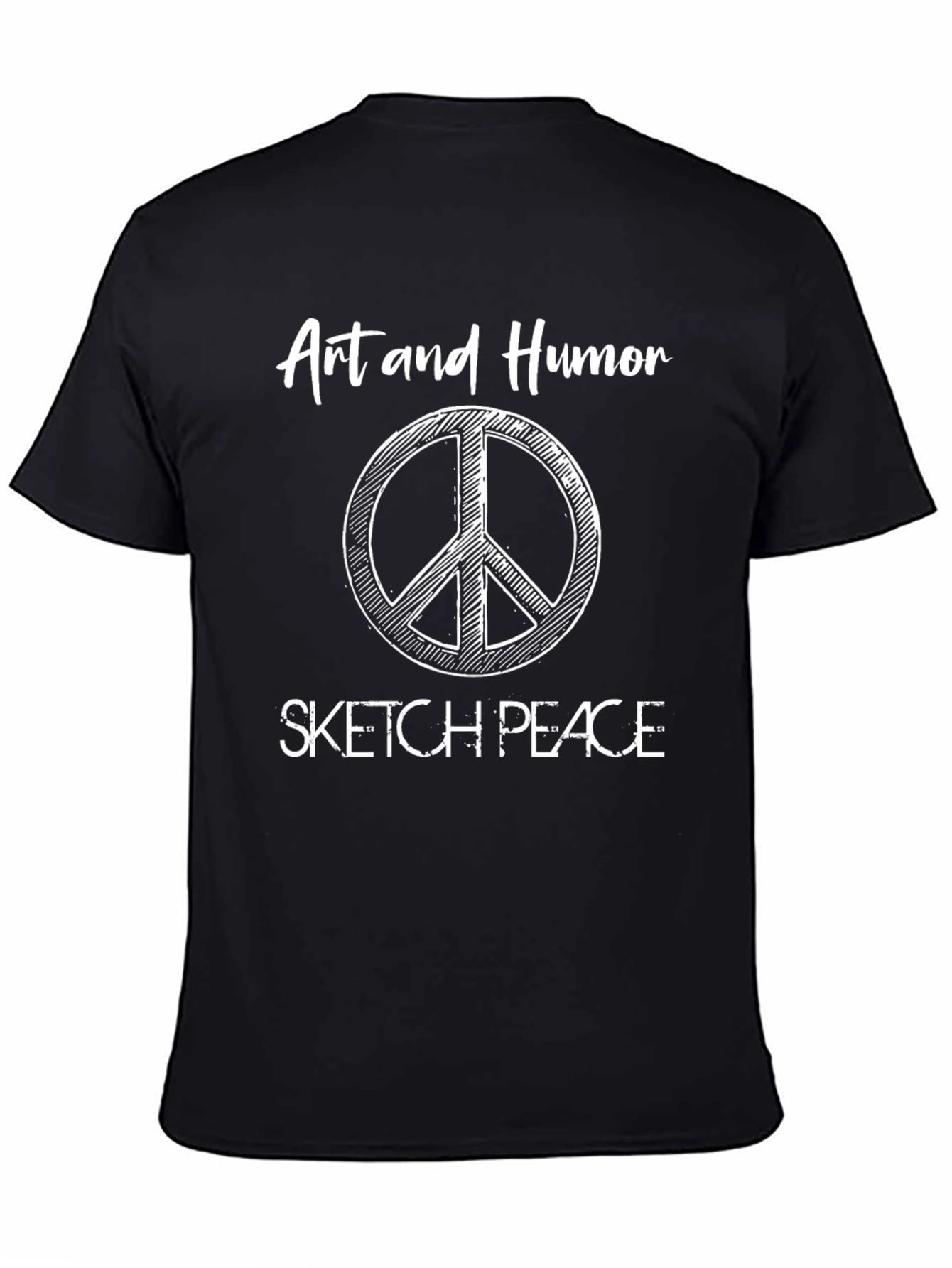Art and Humor Peace Sign Graphic T-Shirt