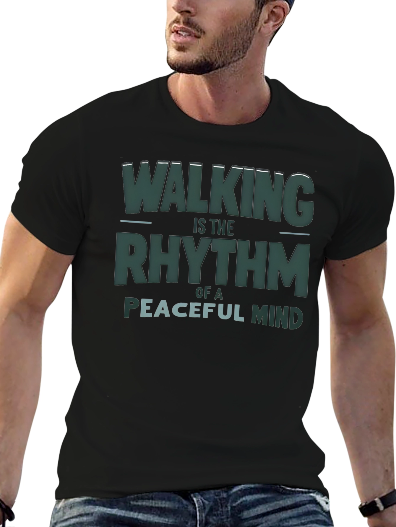 Walking Rhythm Peaceful Mind Graphic Tee