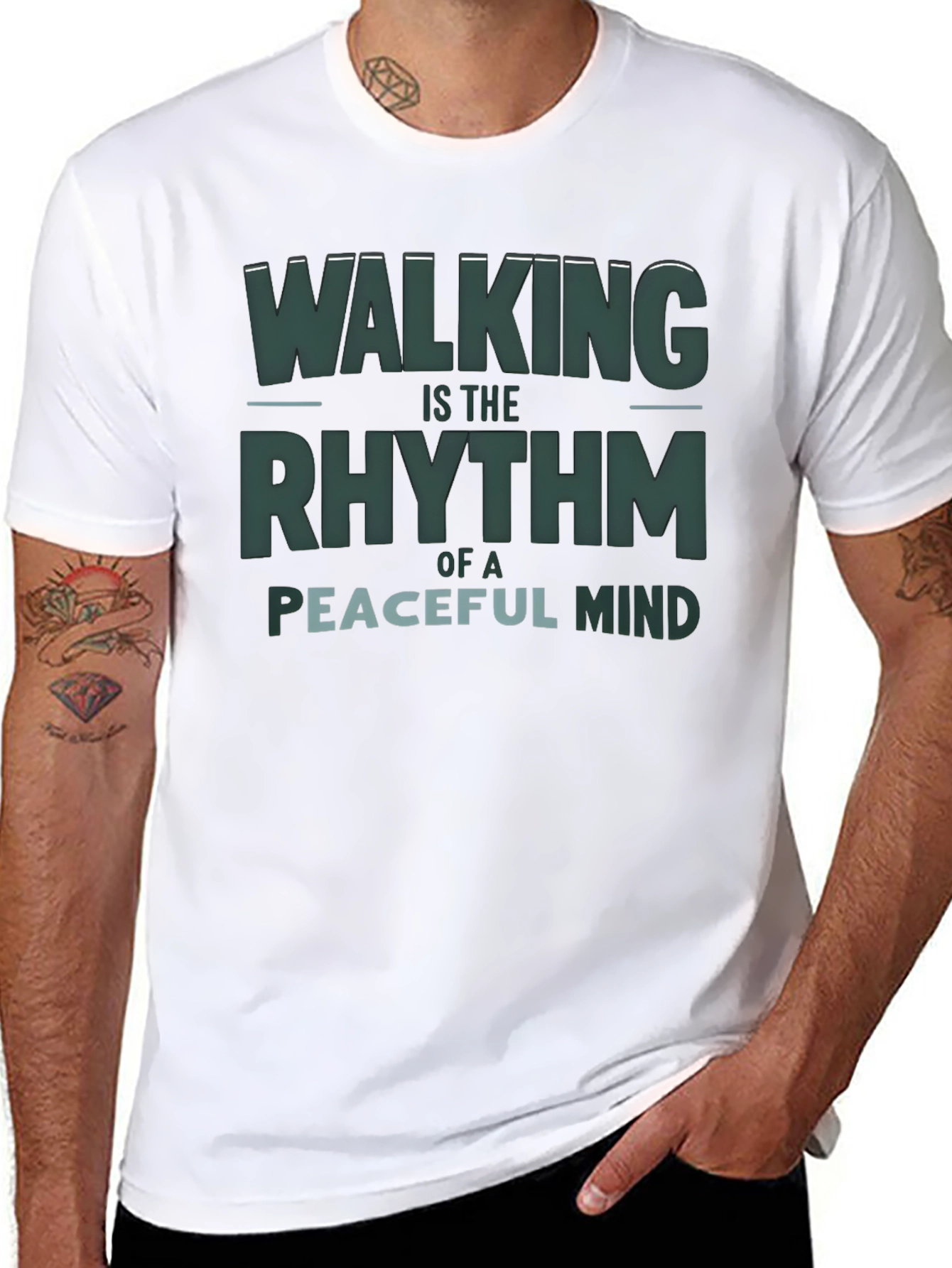 Walking Rhythm Peaceful Mind Graphic Tee
