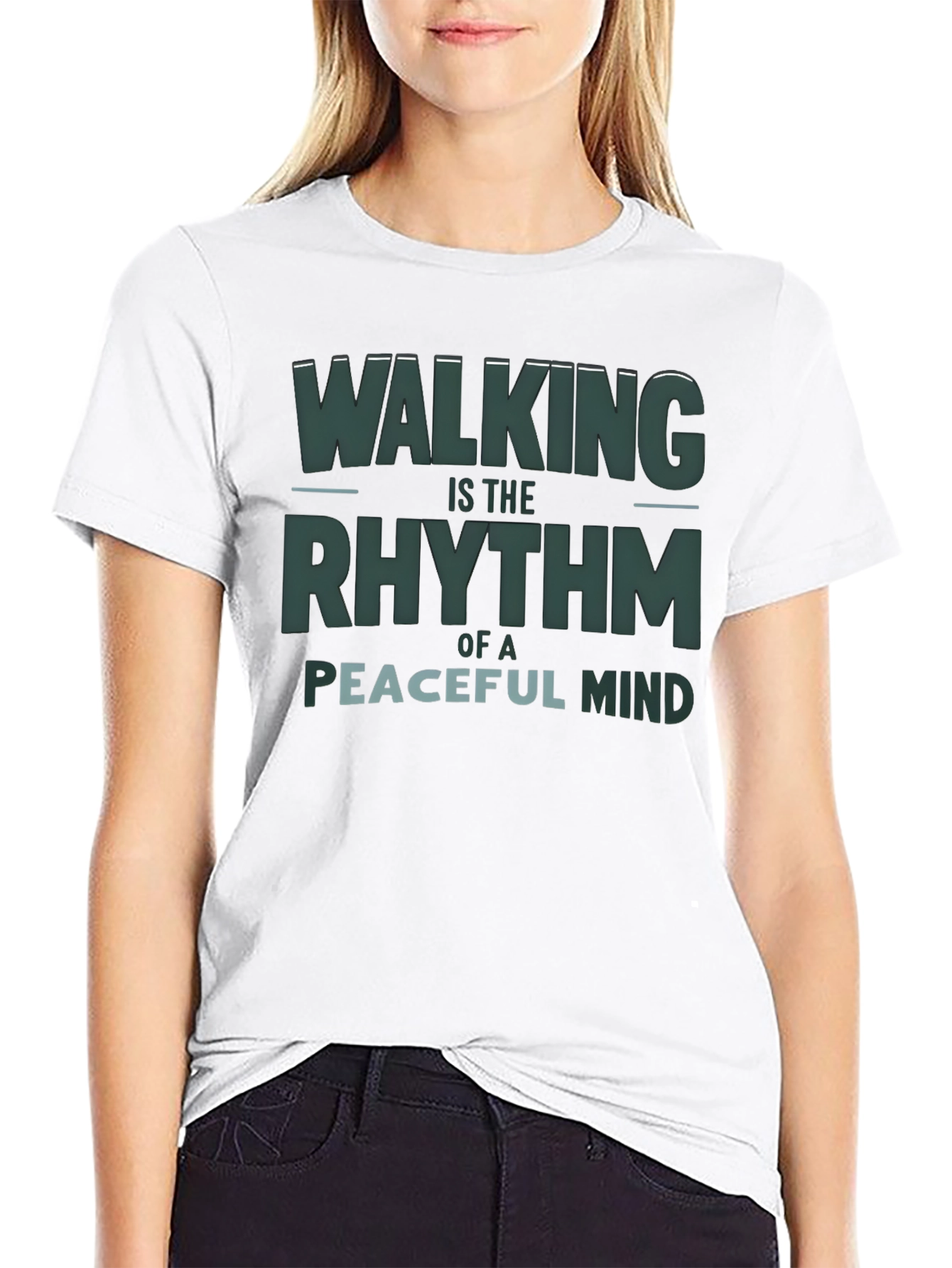 Walking Rhythm Peaceful Mind Graphic Tee