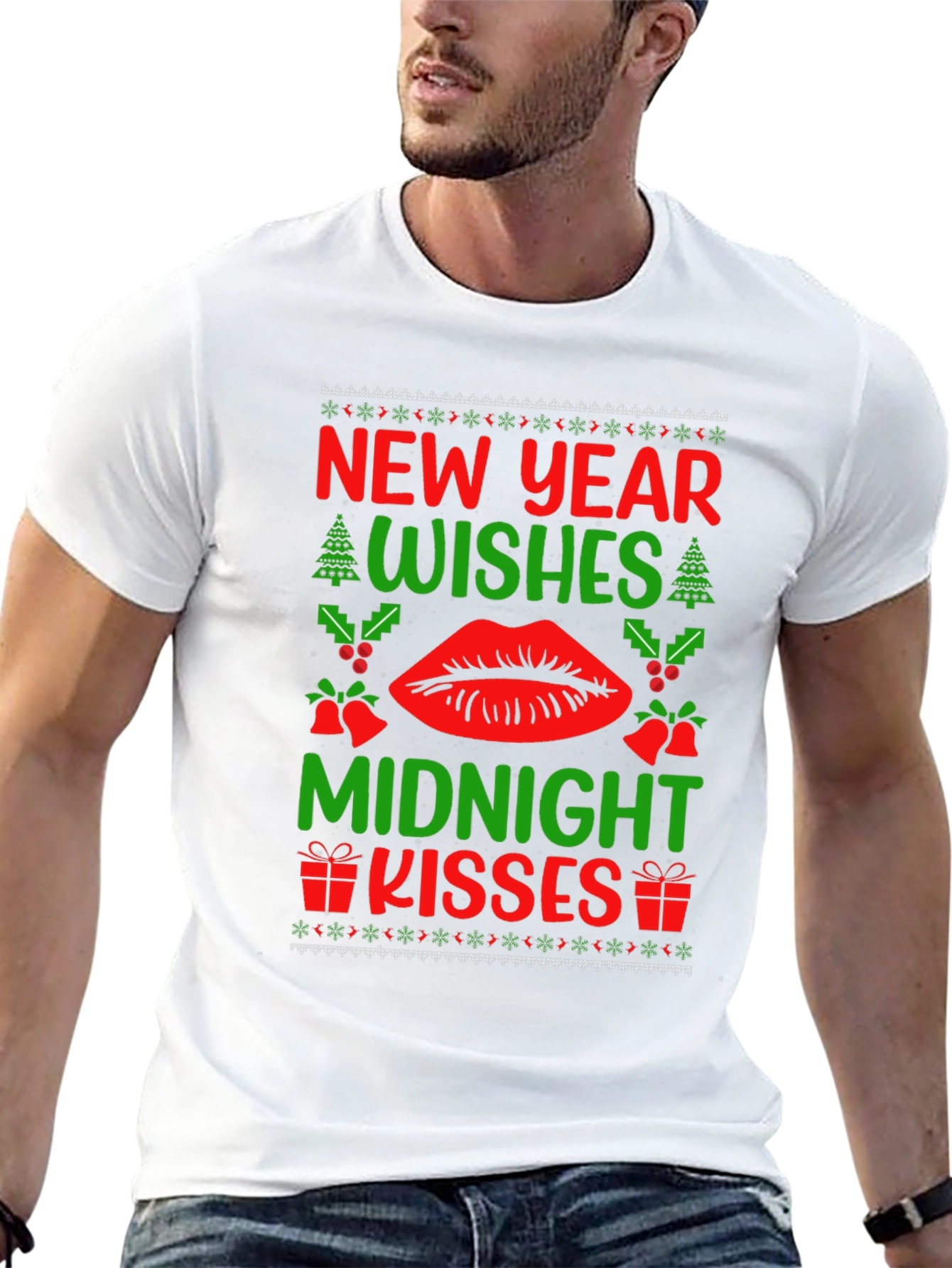 New Years Midnight Kisses Graphic Tee