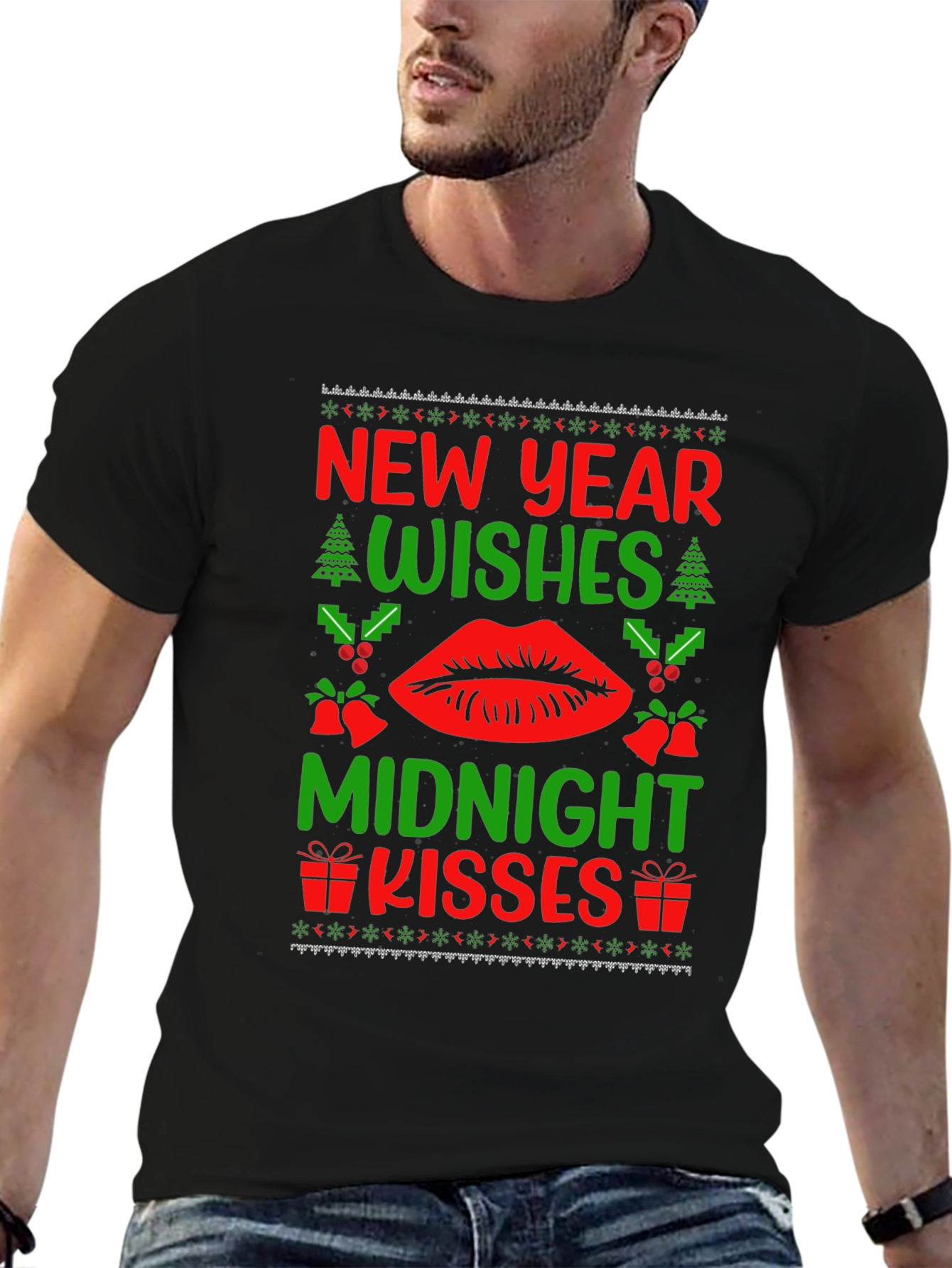 New Years Midnight Kisses Graphic Tee