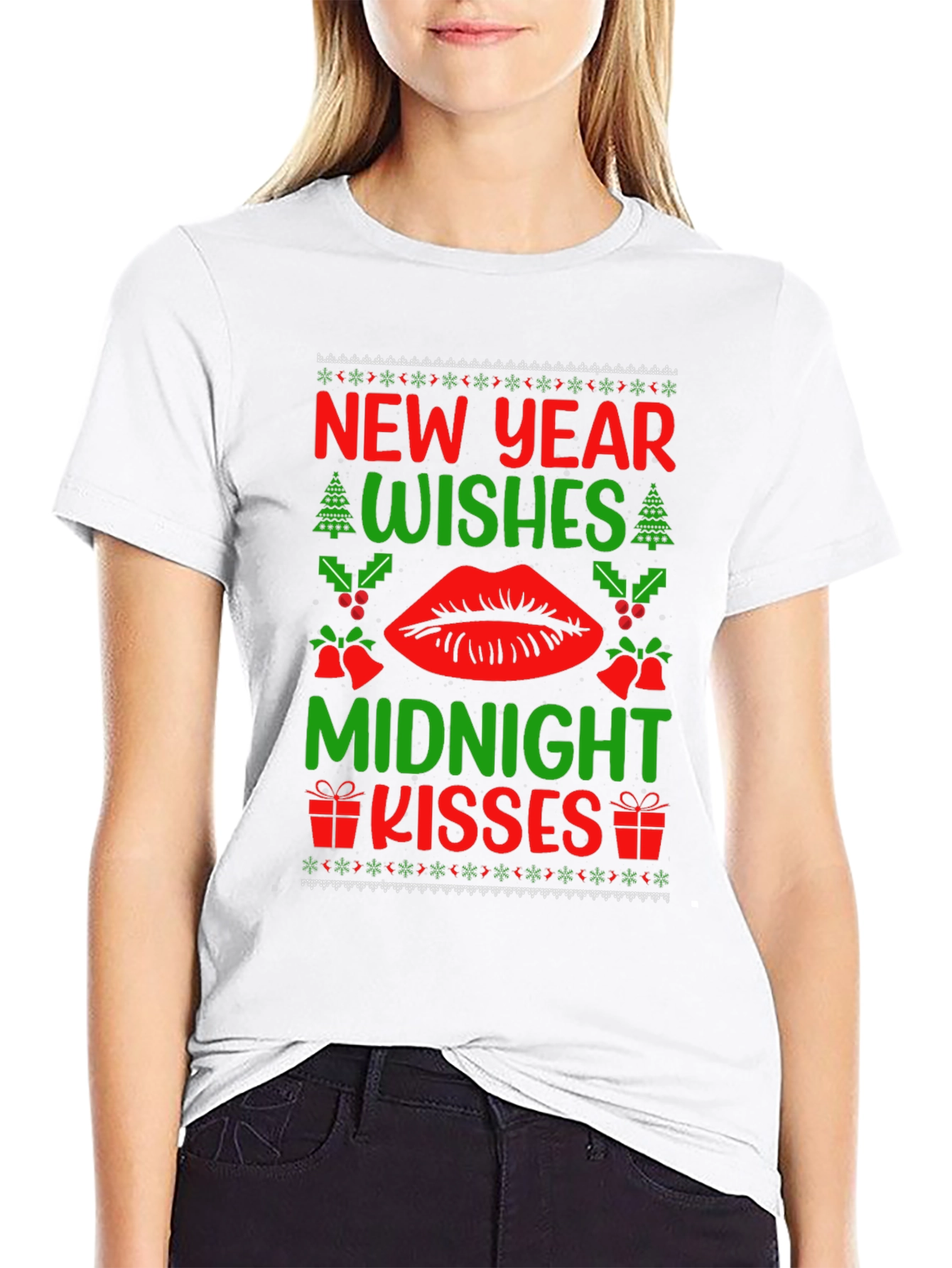 New Years Midnight Kisses Graphic Tee