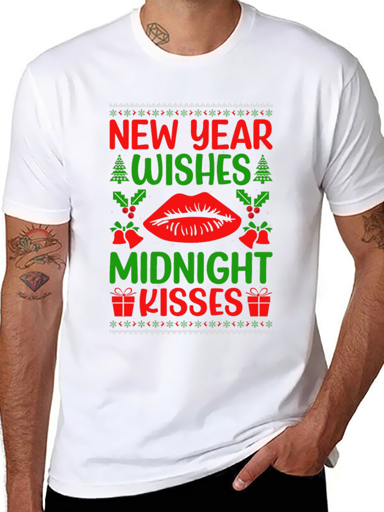 New Years Midnight Kisses Graphic Tee