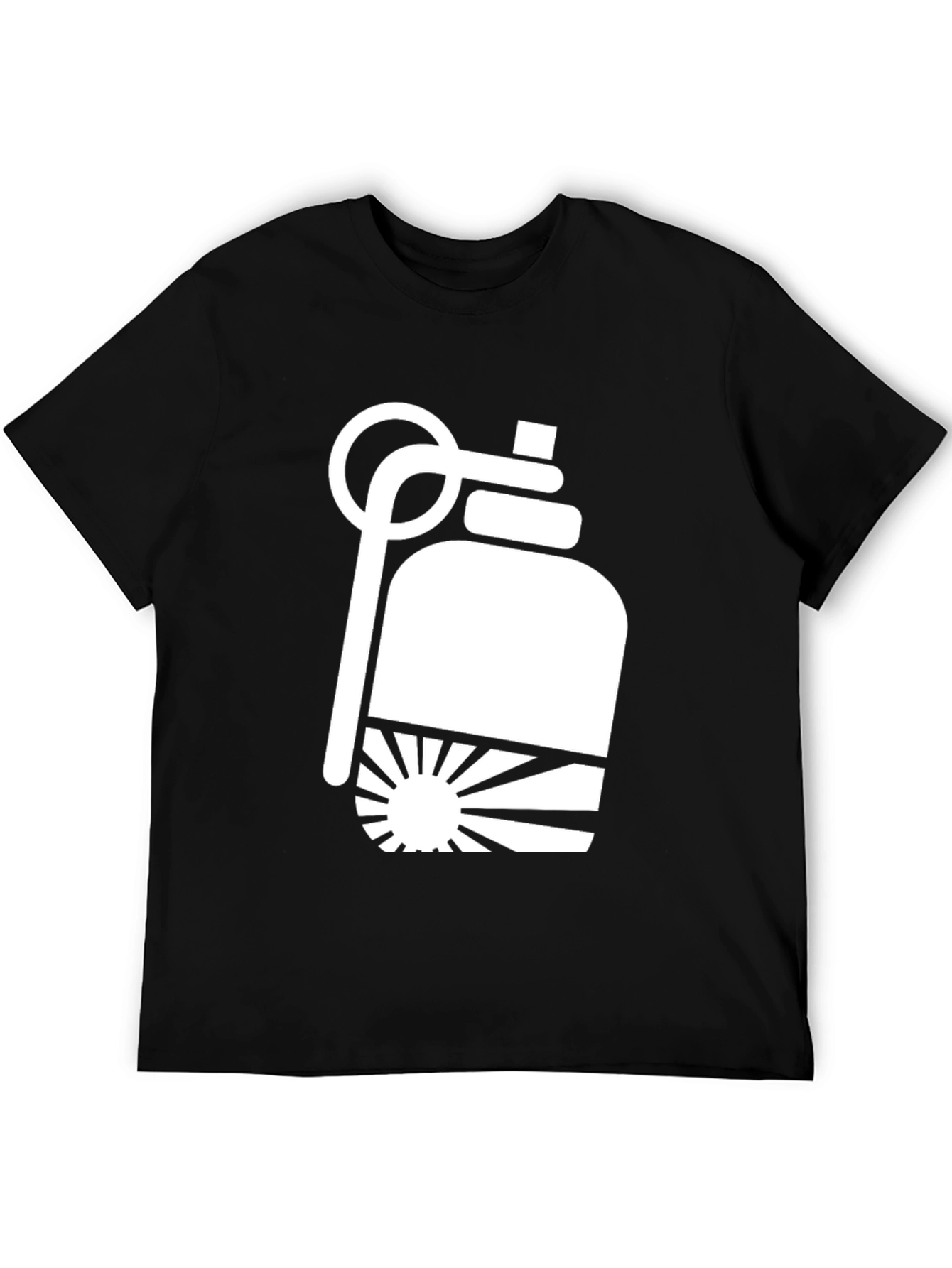 Graphic Grenade Tee - Black Casual T-Shirt
