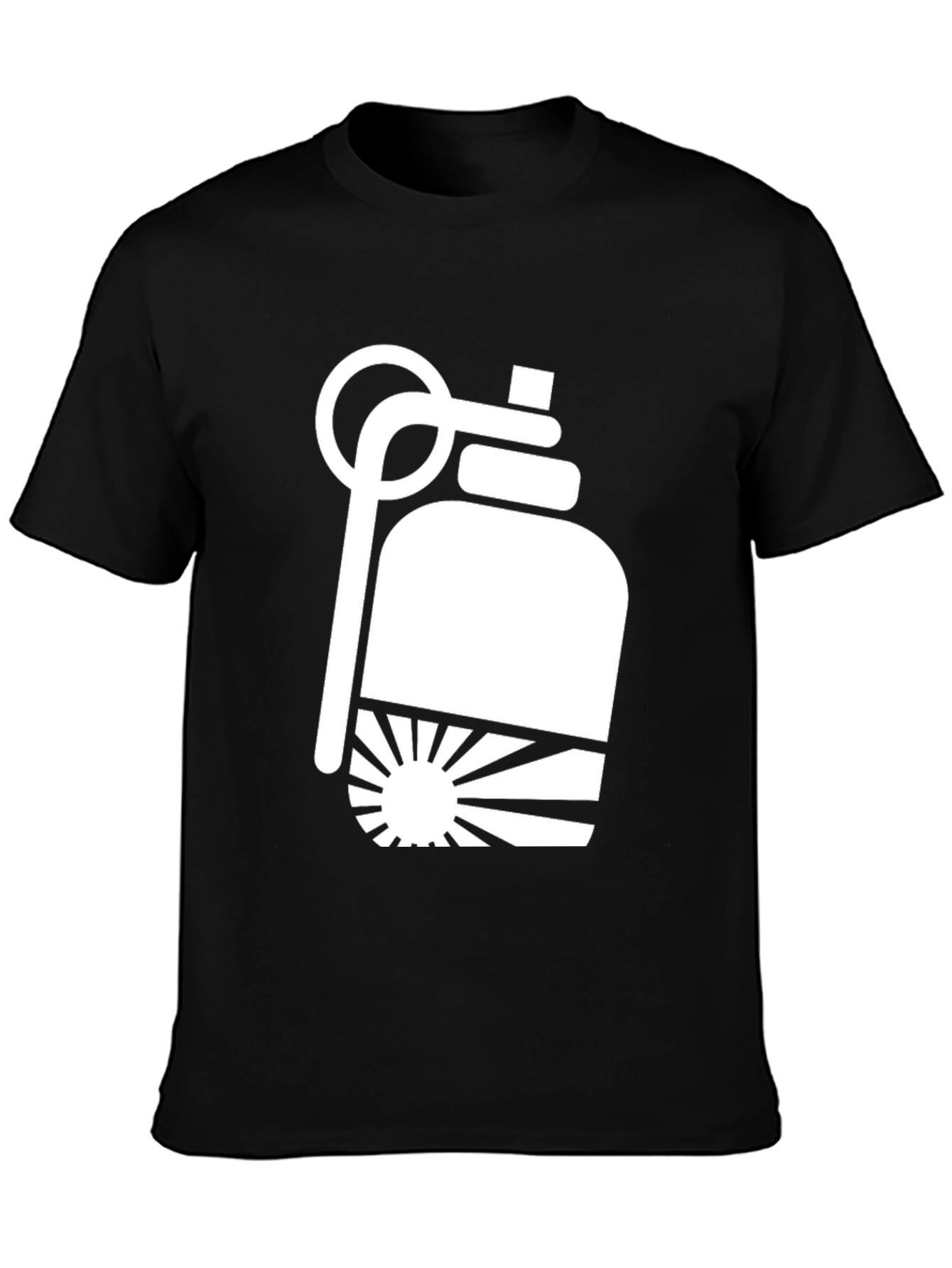 Graphic Grenade Tee - Black Casual T-Shirt