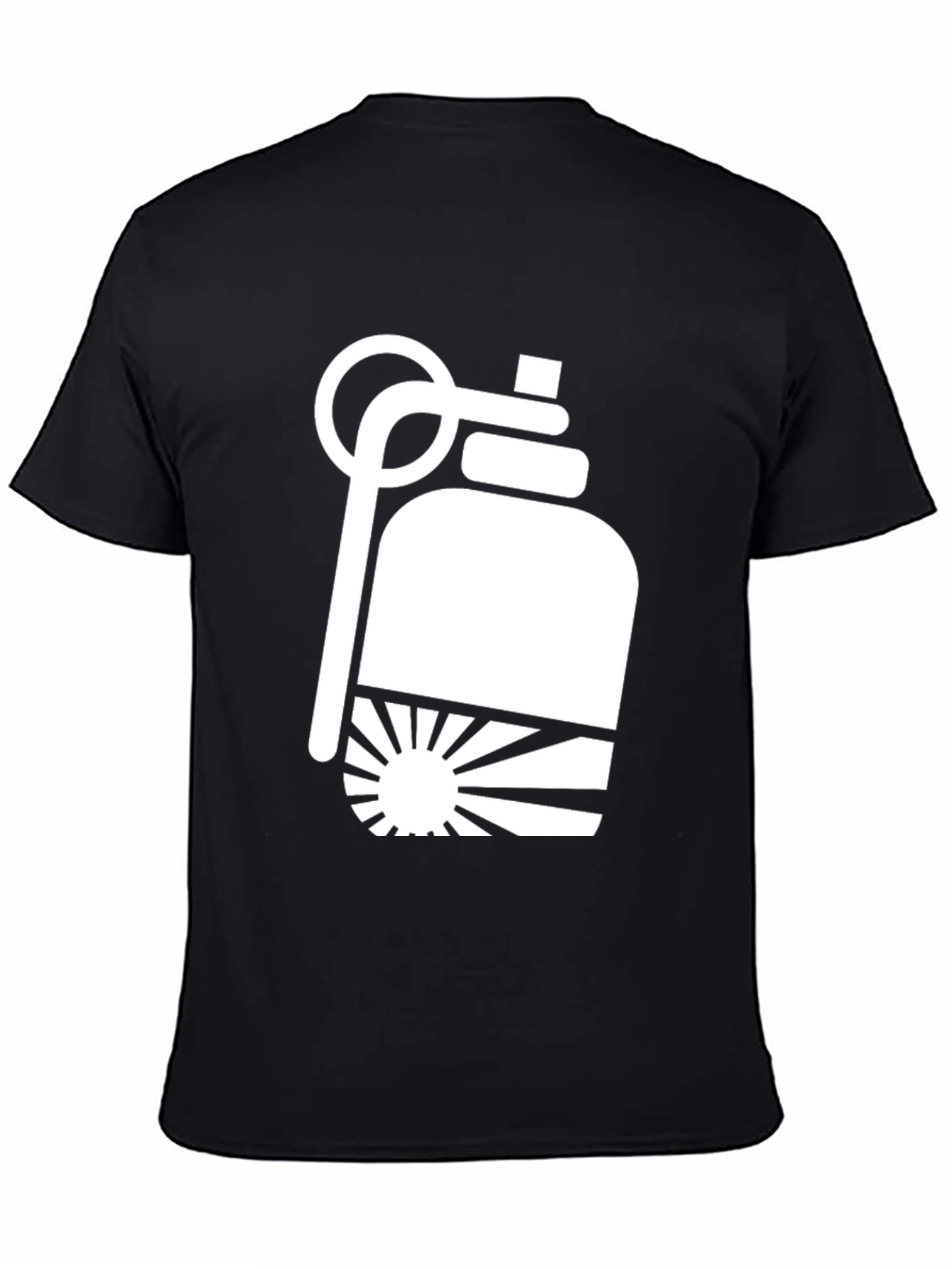 Graphic Grenade Tee - Black Casual T-Shirt