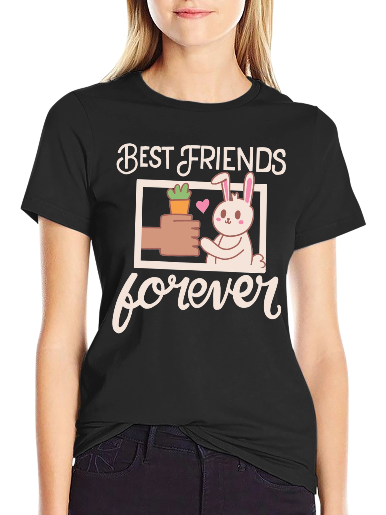 Best Friends Forever T-Shirt - Cute Bunny Design
