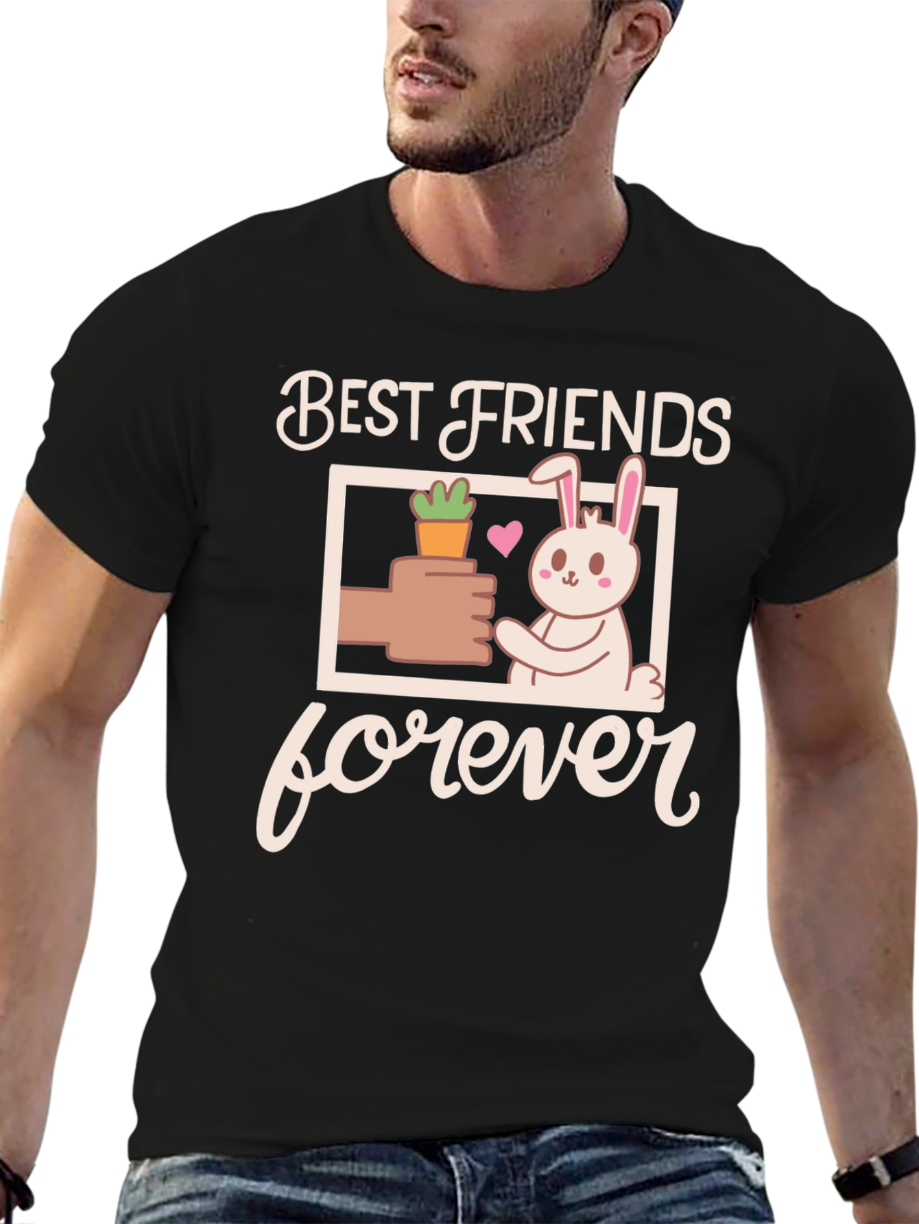 Best Friends Forever T-Shirt - Cute Bunny Design