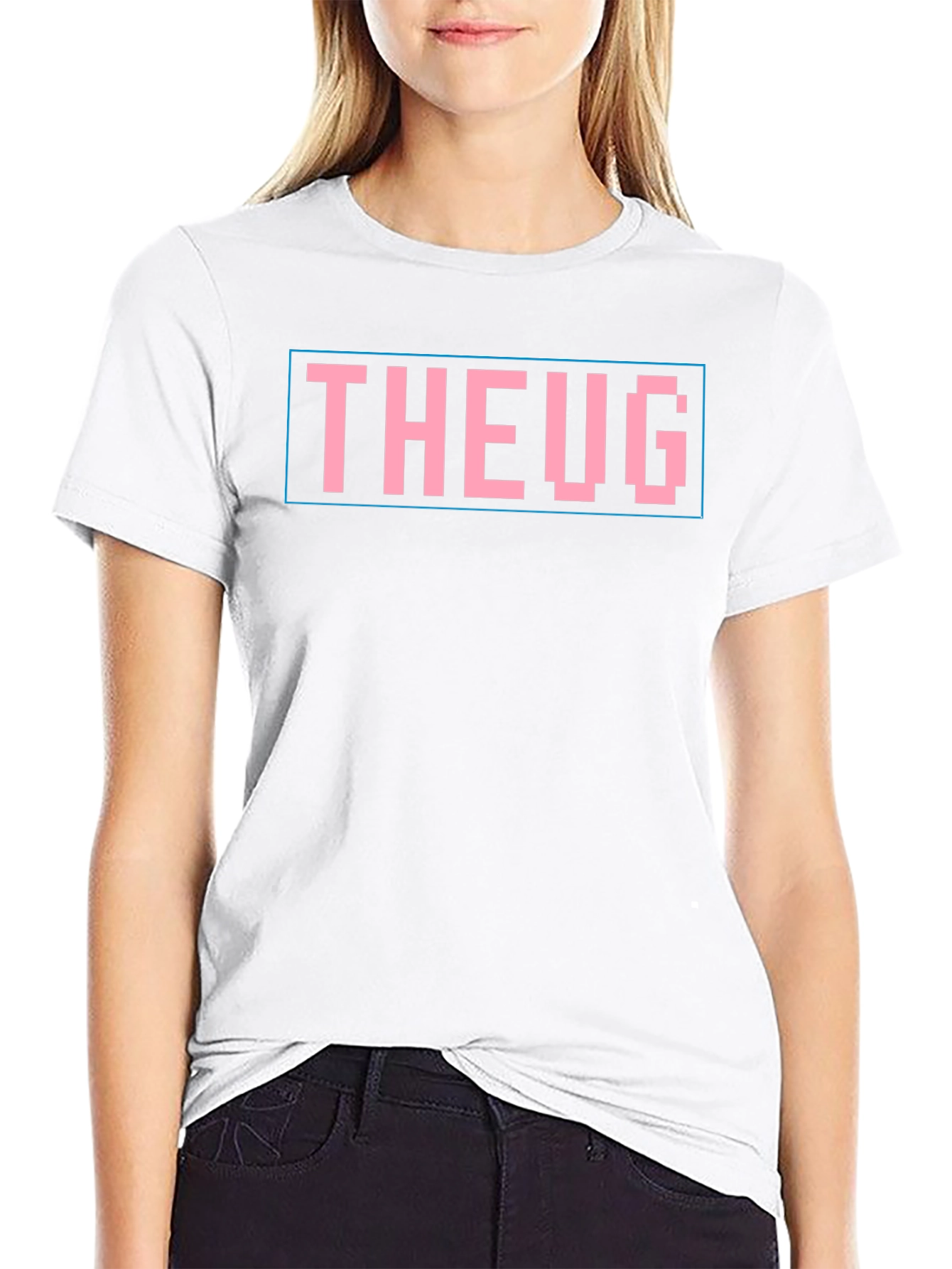 THEUG Pixel Graphic T-Shirt - Black Cotton Blend Tee