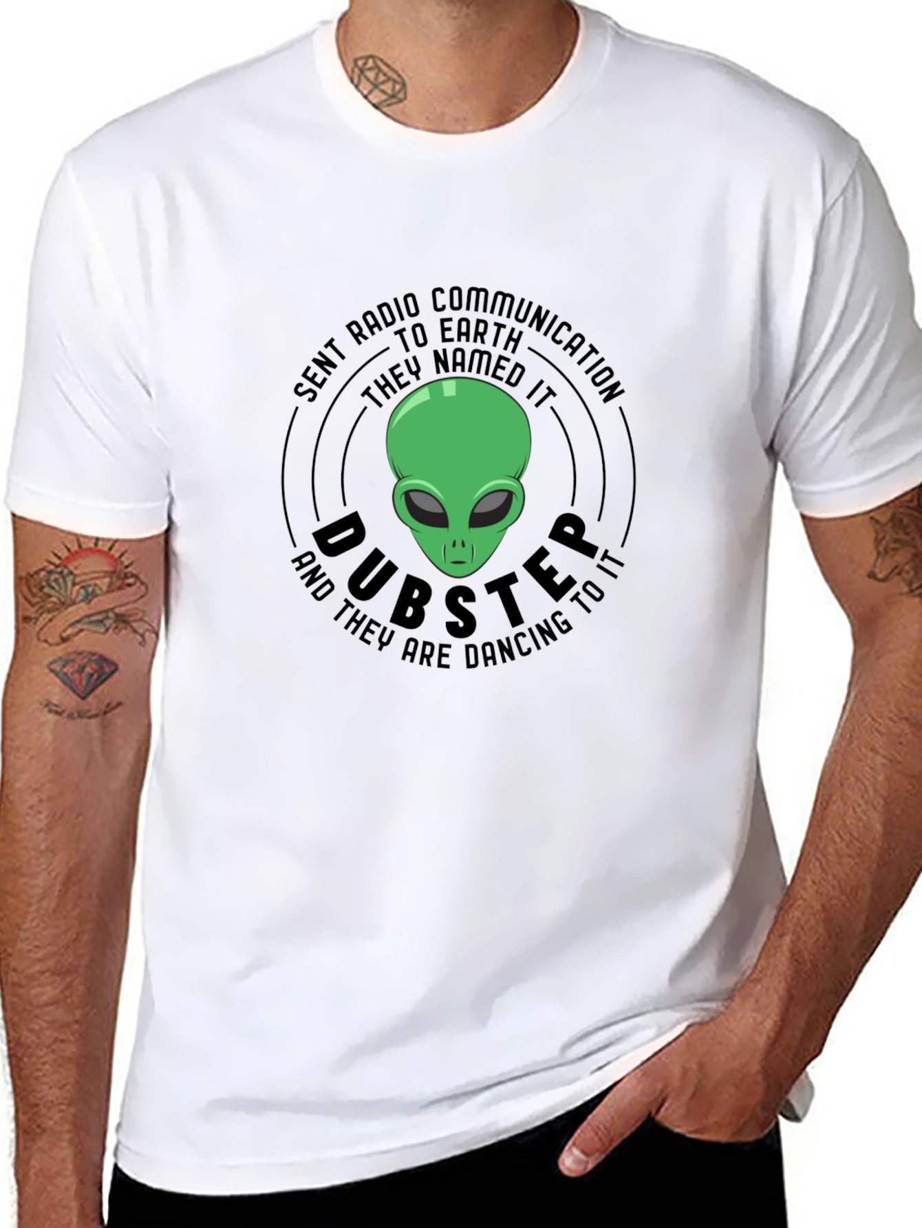 Dubstep Alien T-Shirt - Radio Communication Design