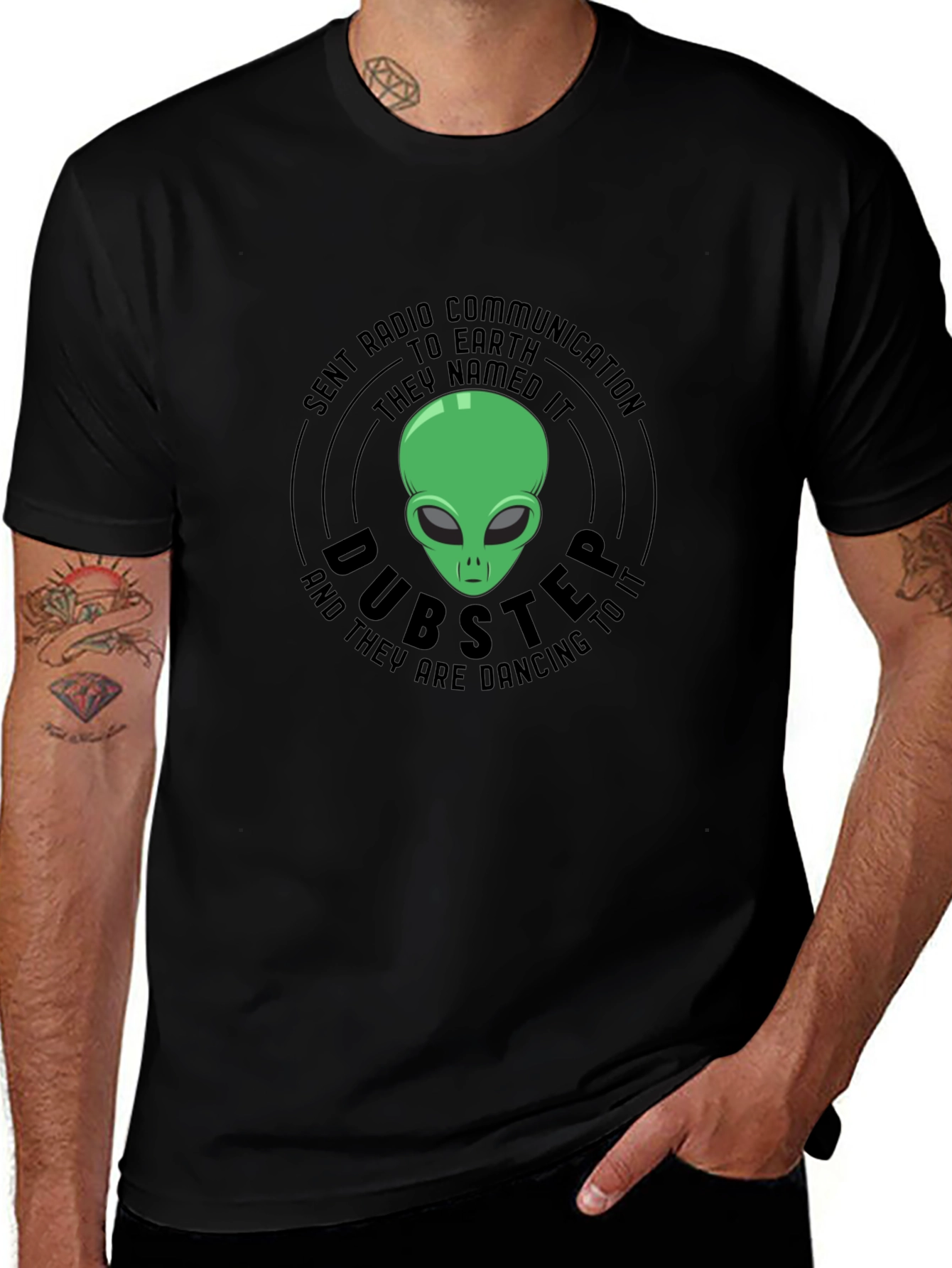 Dubstep Alien T-Shirt - Radio Communication Design