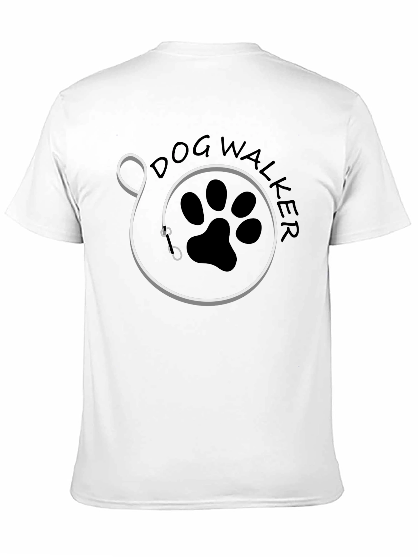 Dog Walker Graphic T-Shirt - Black Cotton Tee