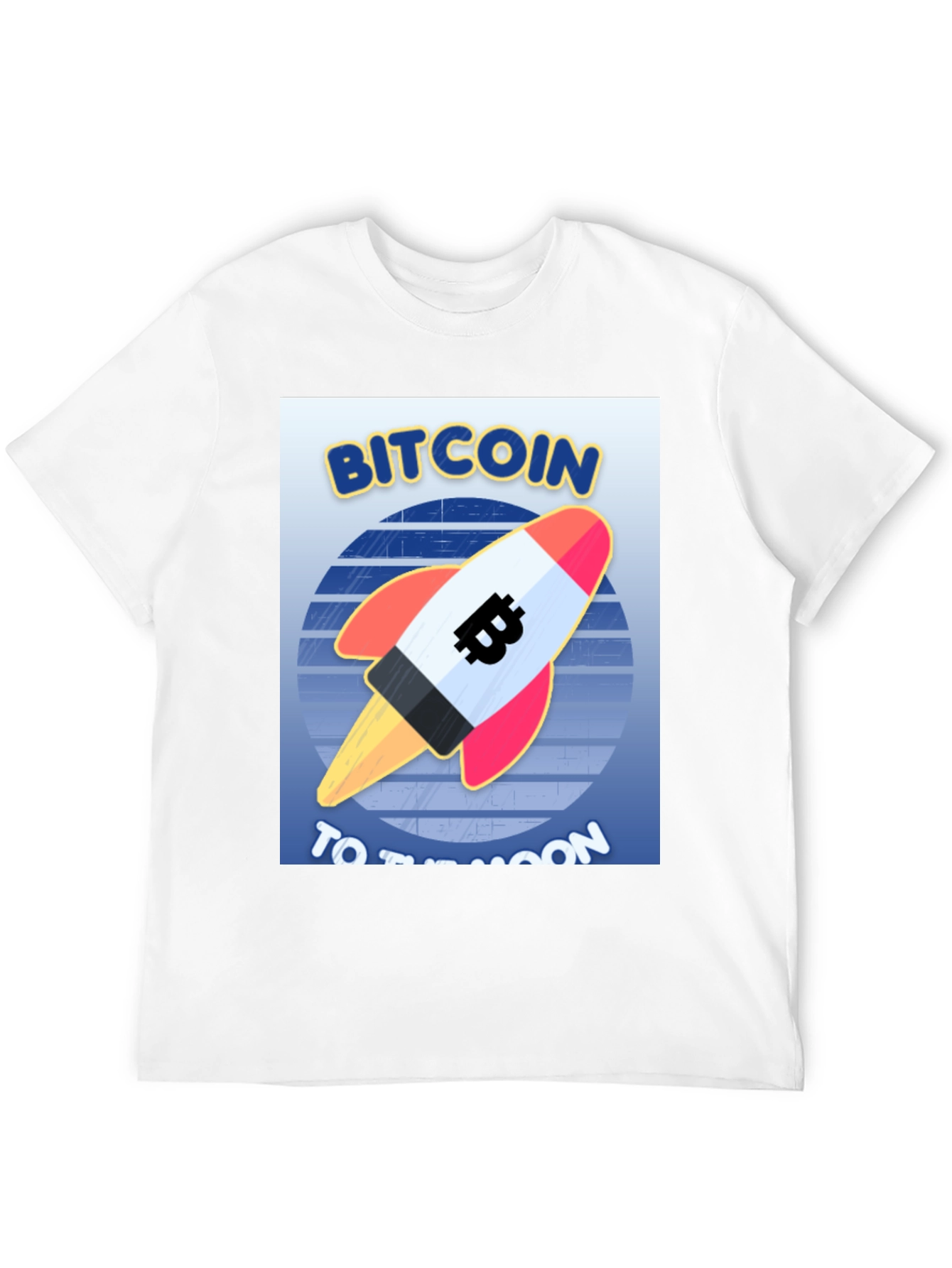 Bitcoin Rocket to the Moon Black T-Shirt