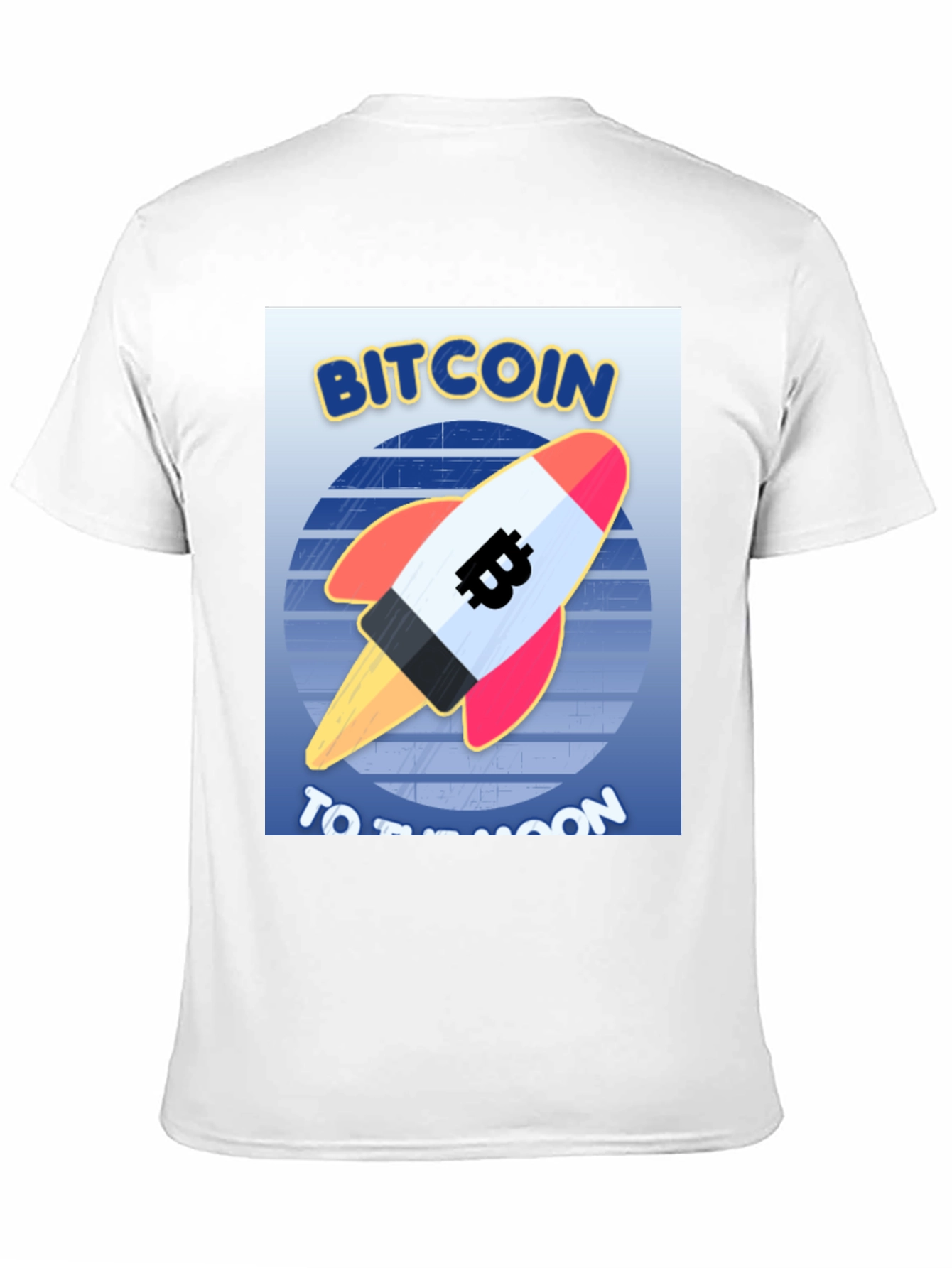 Bitcoin Rocket to the Moon Black T-Shirt