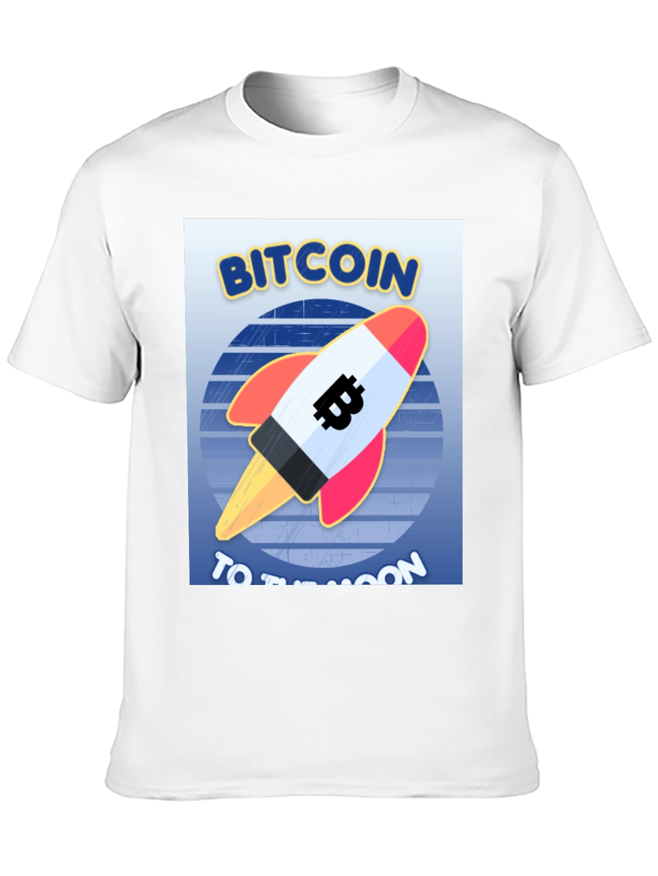 Bitcoin Rocket to the Moon Black T-Shirt