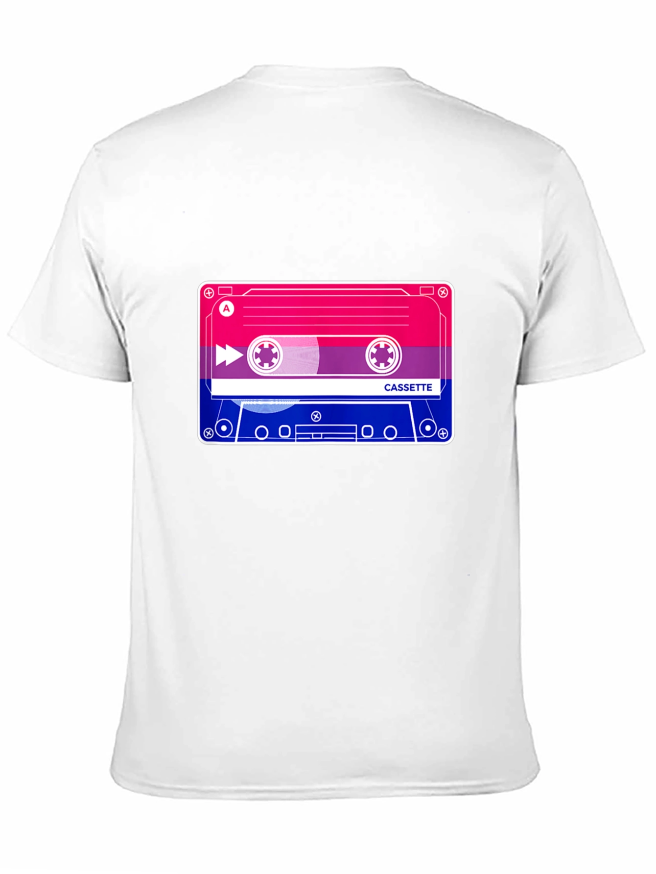 Bisexual Pride Cassette Tape T-Shirt - Black
