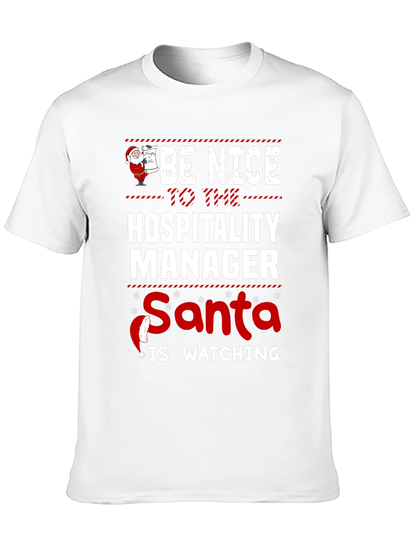 Hospitality Manager Santa Watching T-Shirt