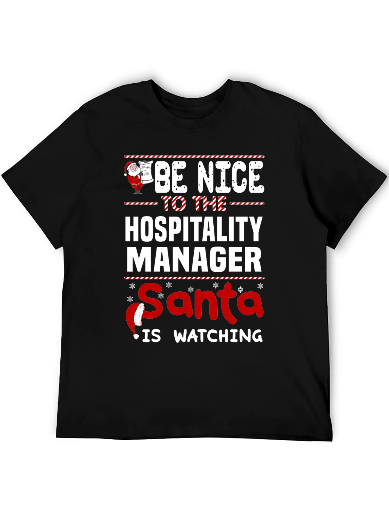 Hospitality Manager Santa Watching T-Shirt