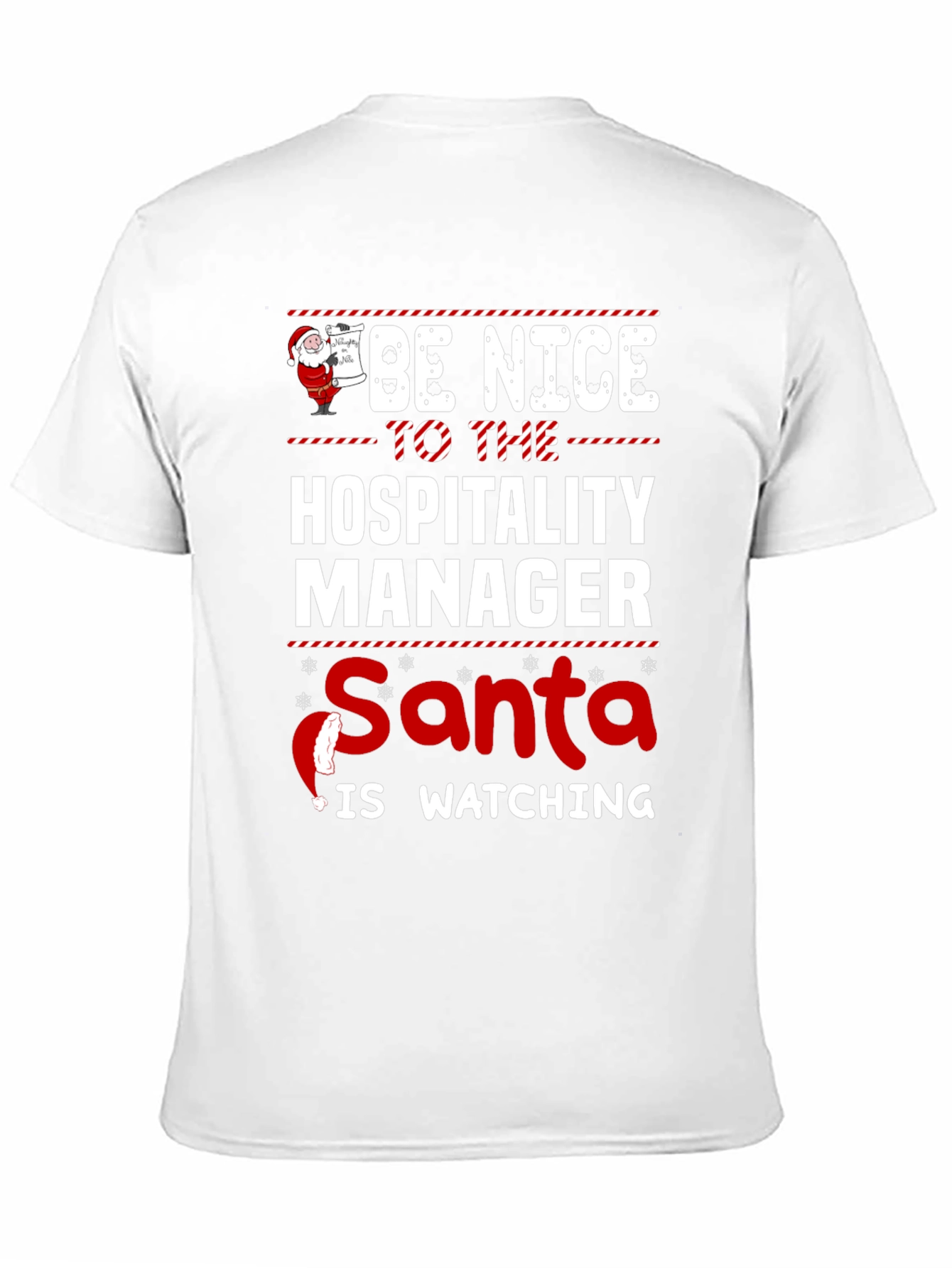 Hospitality Manager Santa Watching T-Shirt
