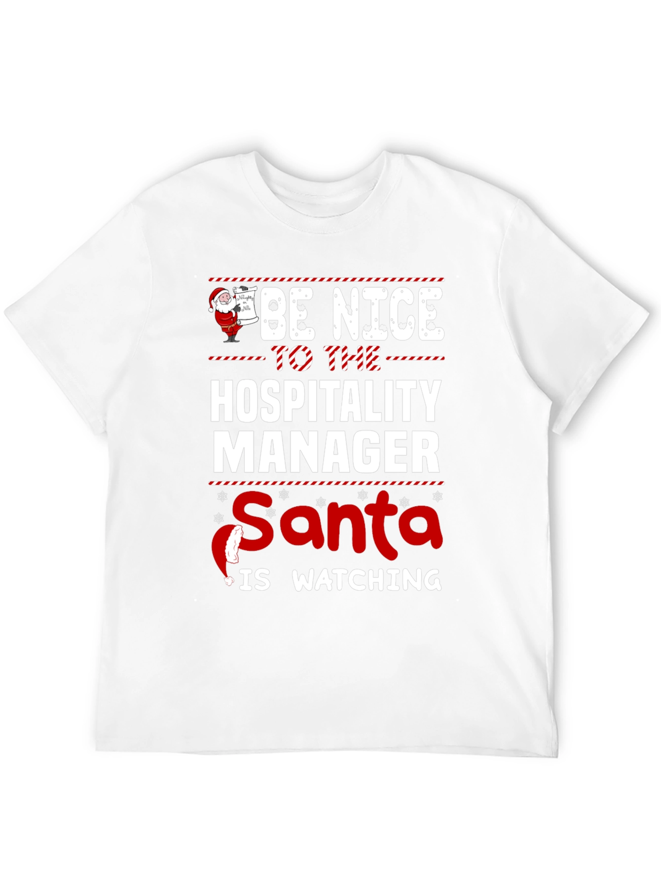Hospitality Manager Santa Watching T-Shirt