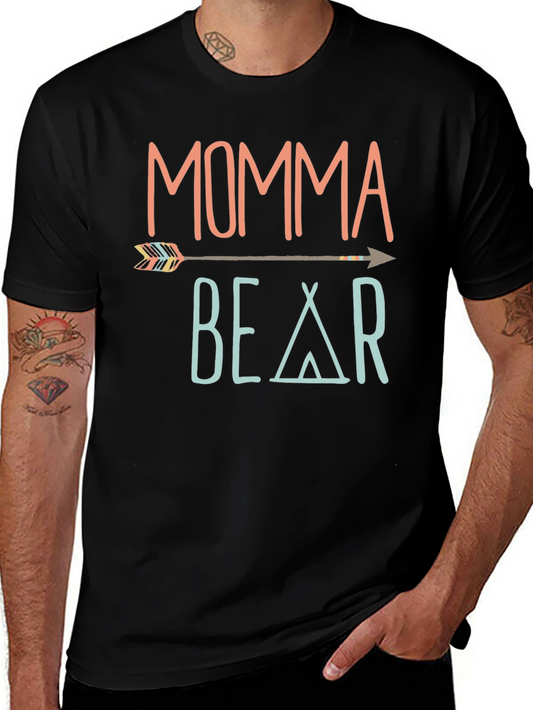 Momma Bear Graphic T-Shirt - Trendy Casual Tee