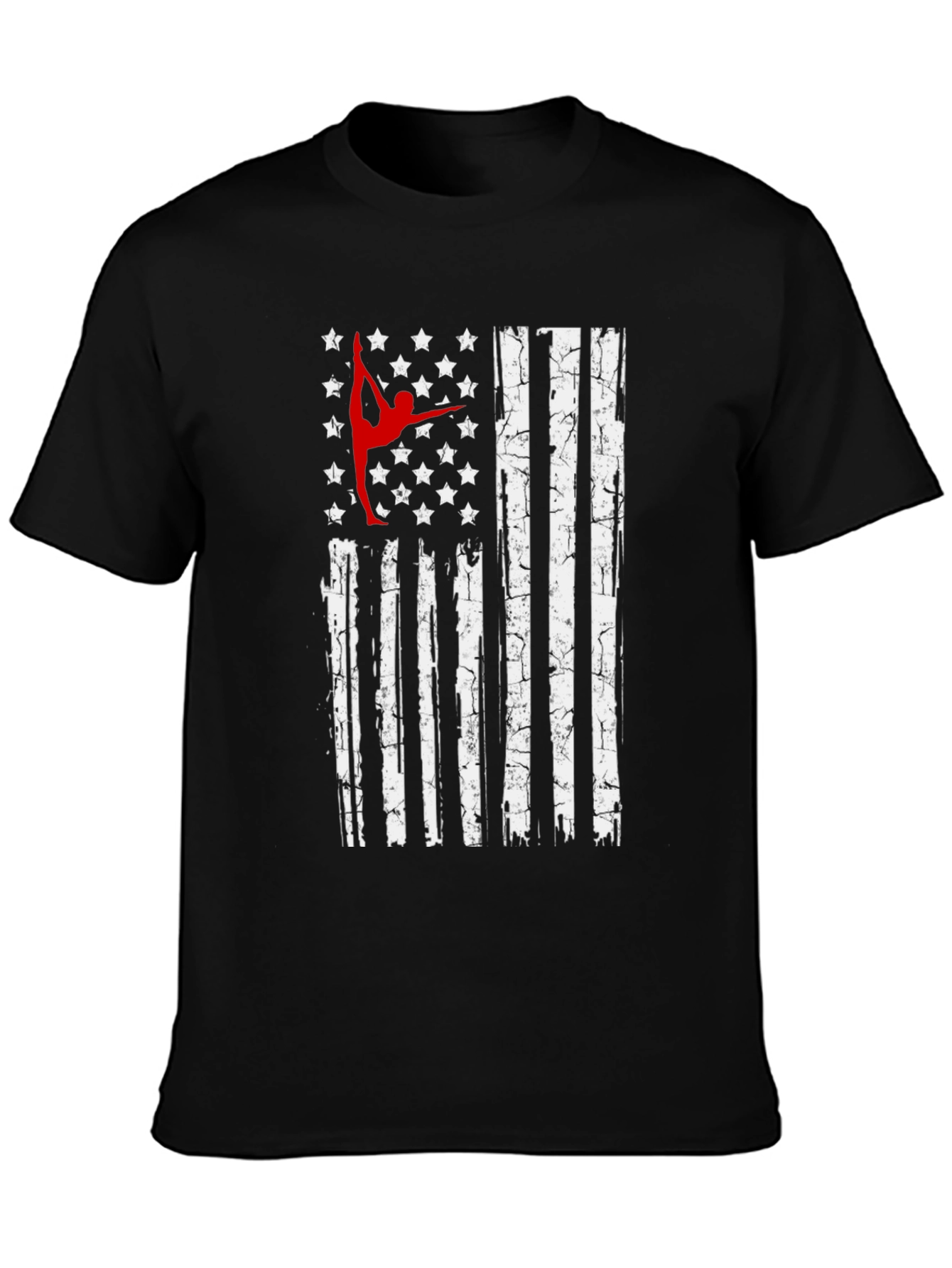 Patriotic Gymnast T-Shirt: USA Flag Design