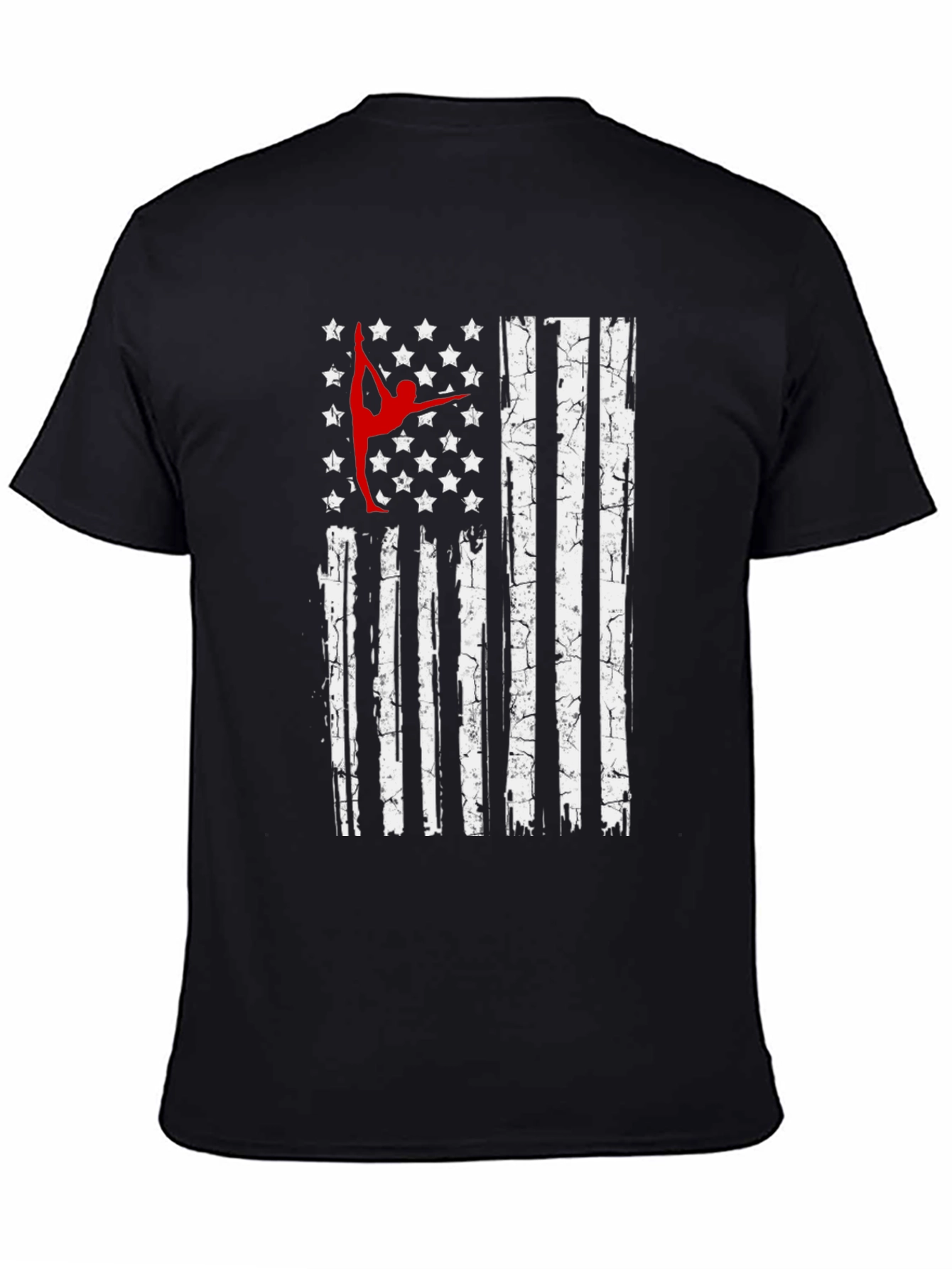Patriotic Gymnast T-Shirt: USA Flag Design