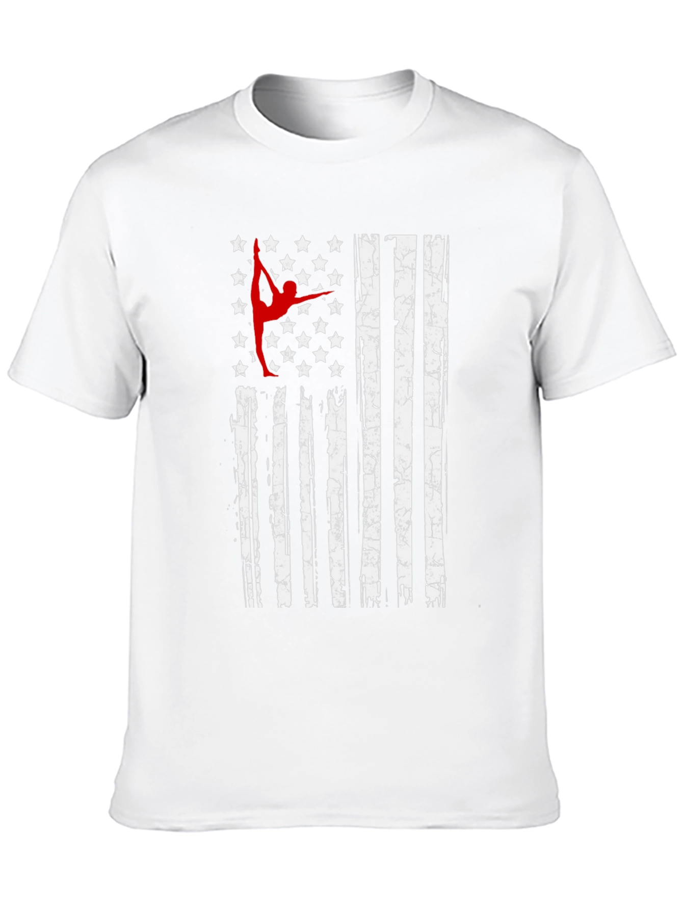 Patriotic Gymnast T-Shirt: USA Flag Design