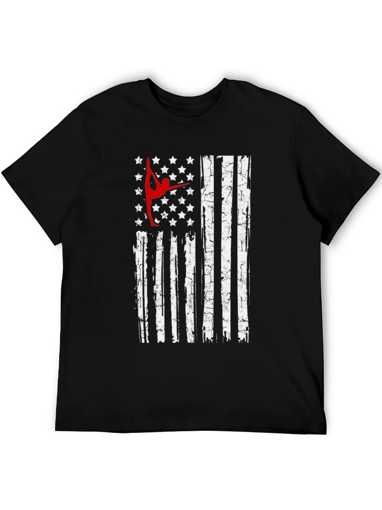 Patriotic Gymnast T-Shirt: USA Flag Design