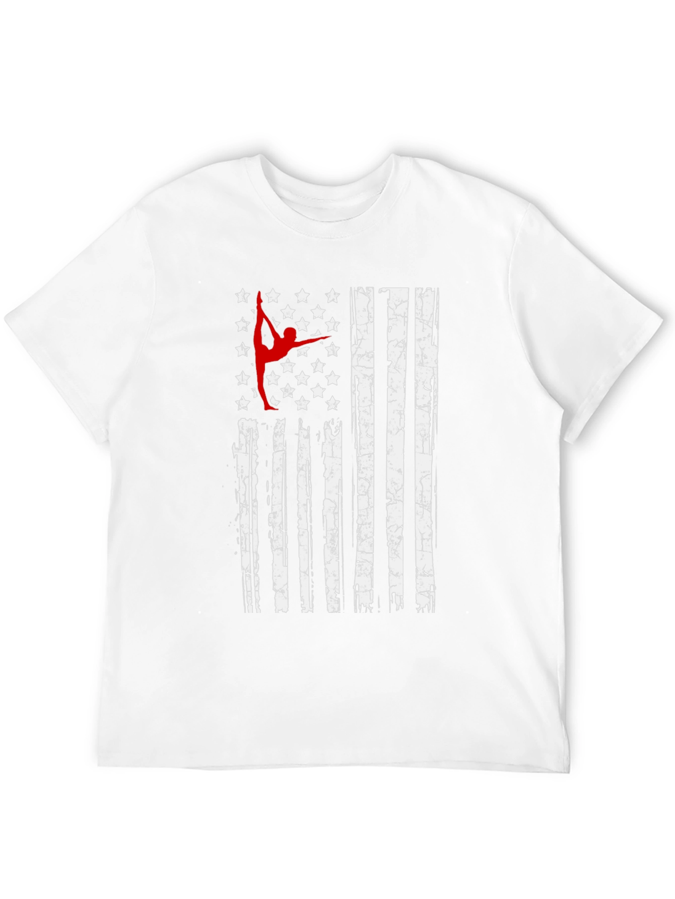 Patriotic Gymnast T-Shirt: USA Flag Design