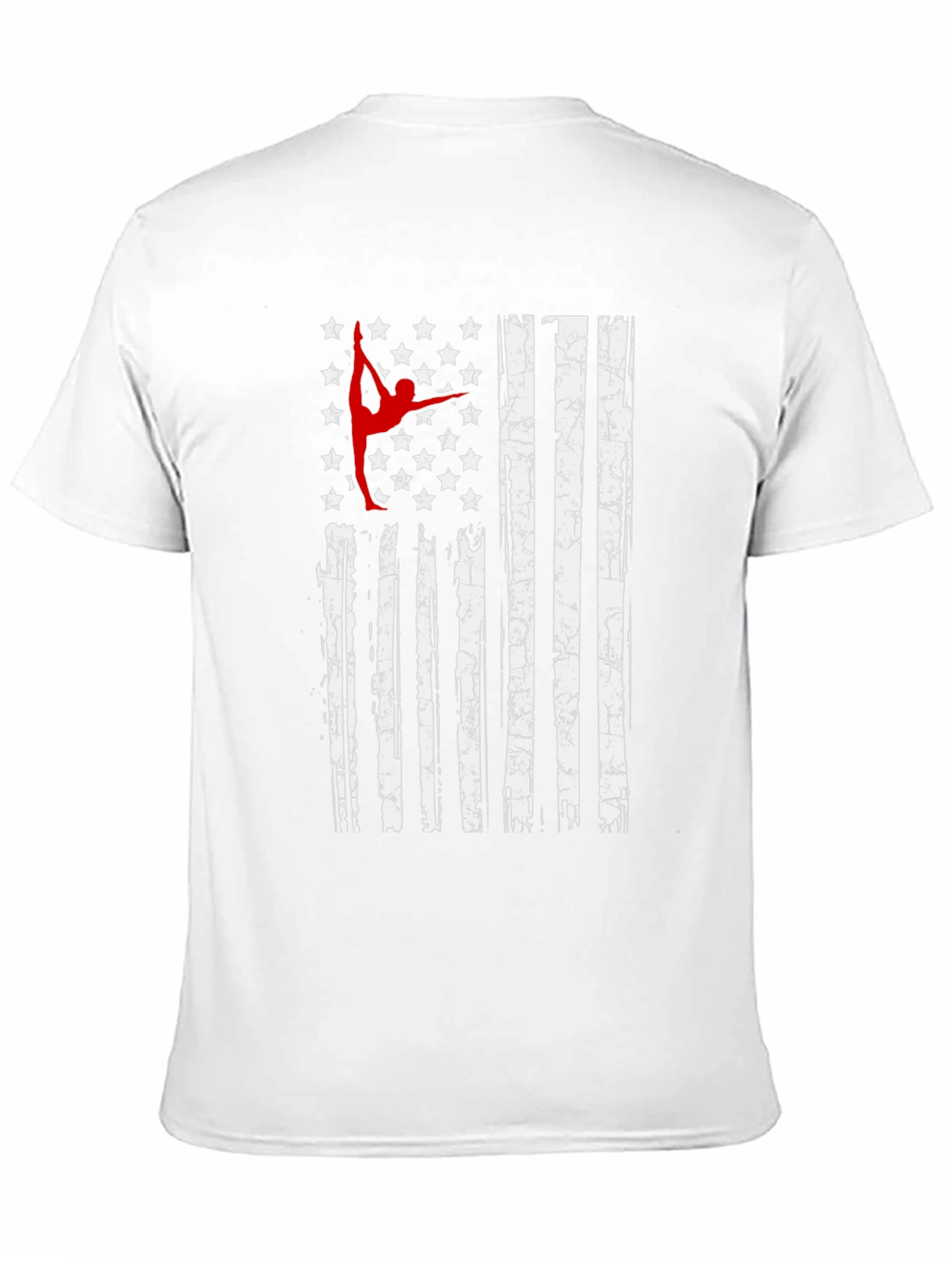 Patriotic Gymnast T-Shirt: USA Flag Design