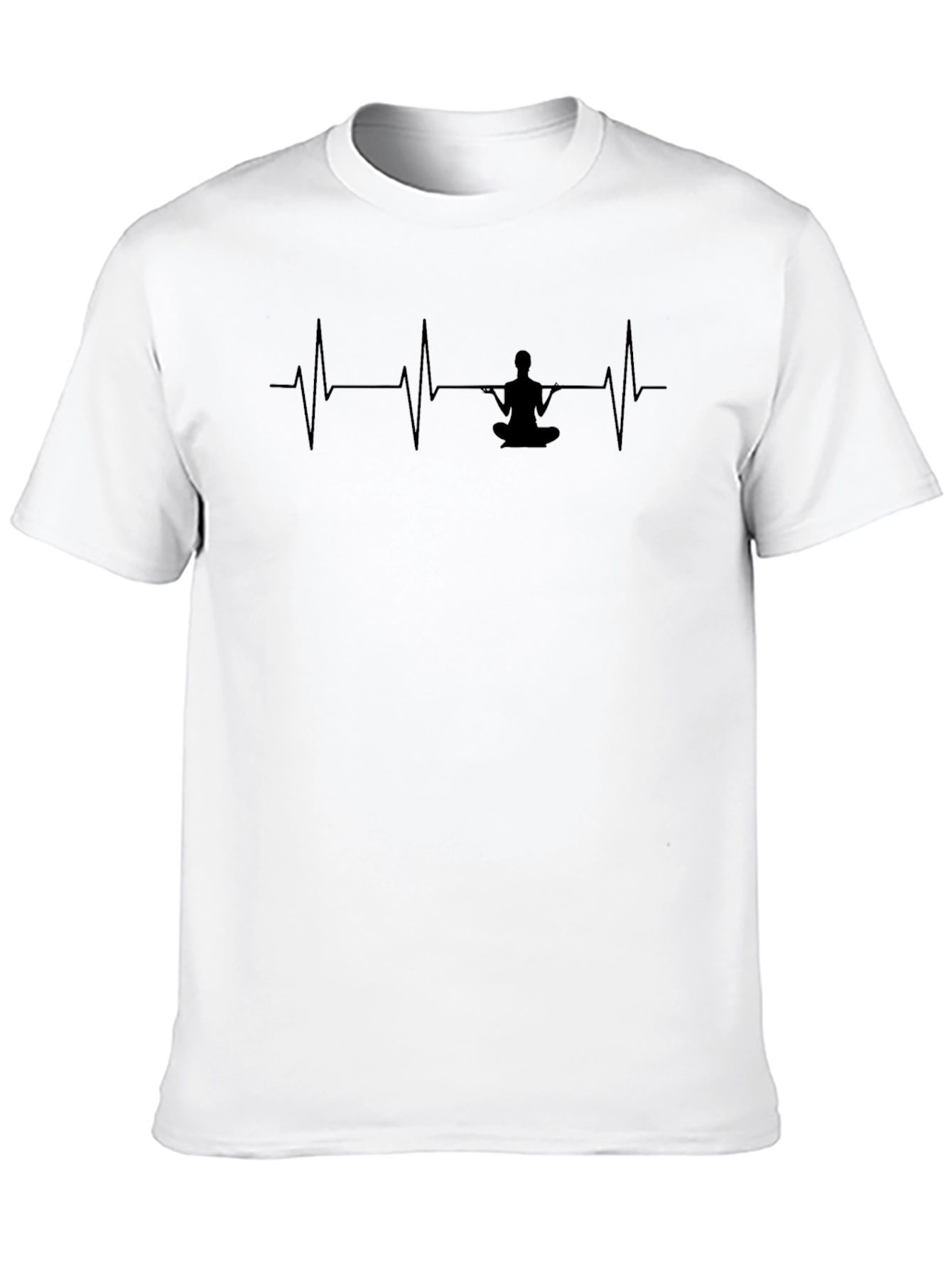 Yoga Heartbeat Graphic Tee - Meditate in Style