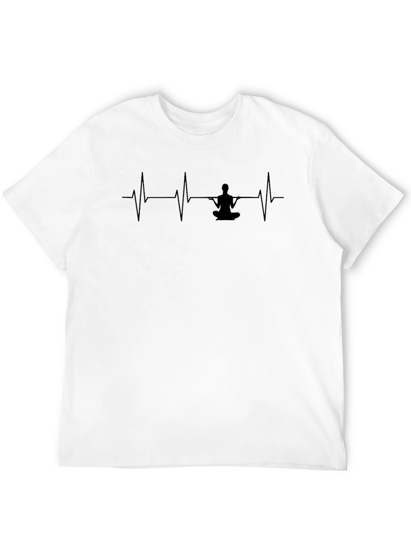Yoga Heartbeat Graphic Tee - Meditate in Style