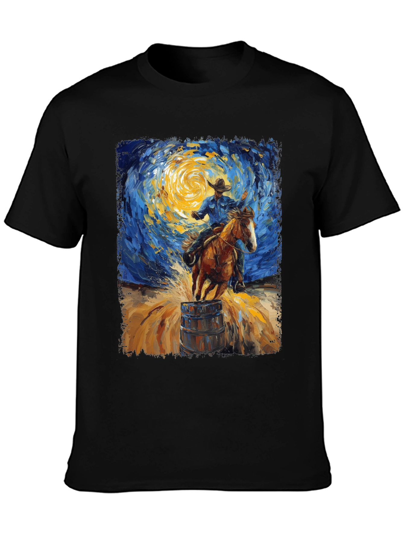 Van Gogh Rodeo T-Shirt: Artistic Cowboy Style