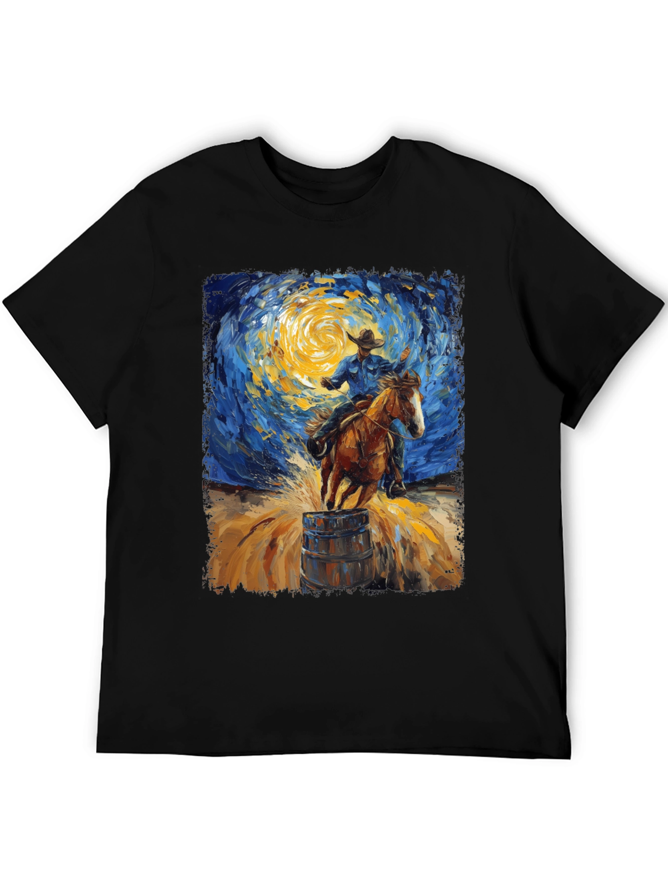 Van Gogh Rodeo T-Shirt: Artistic Cowboy Style