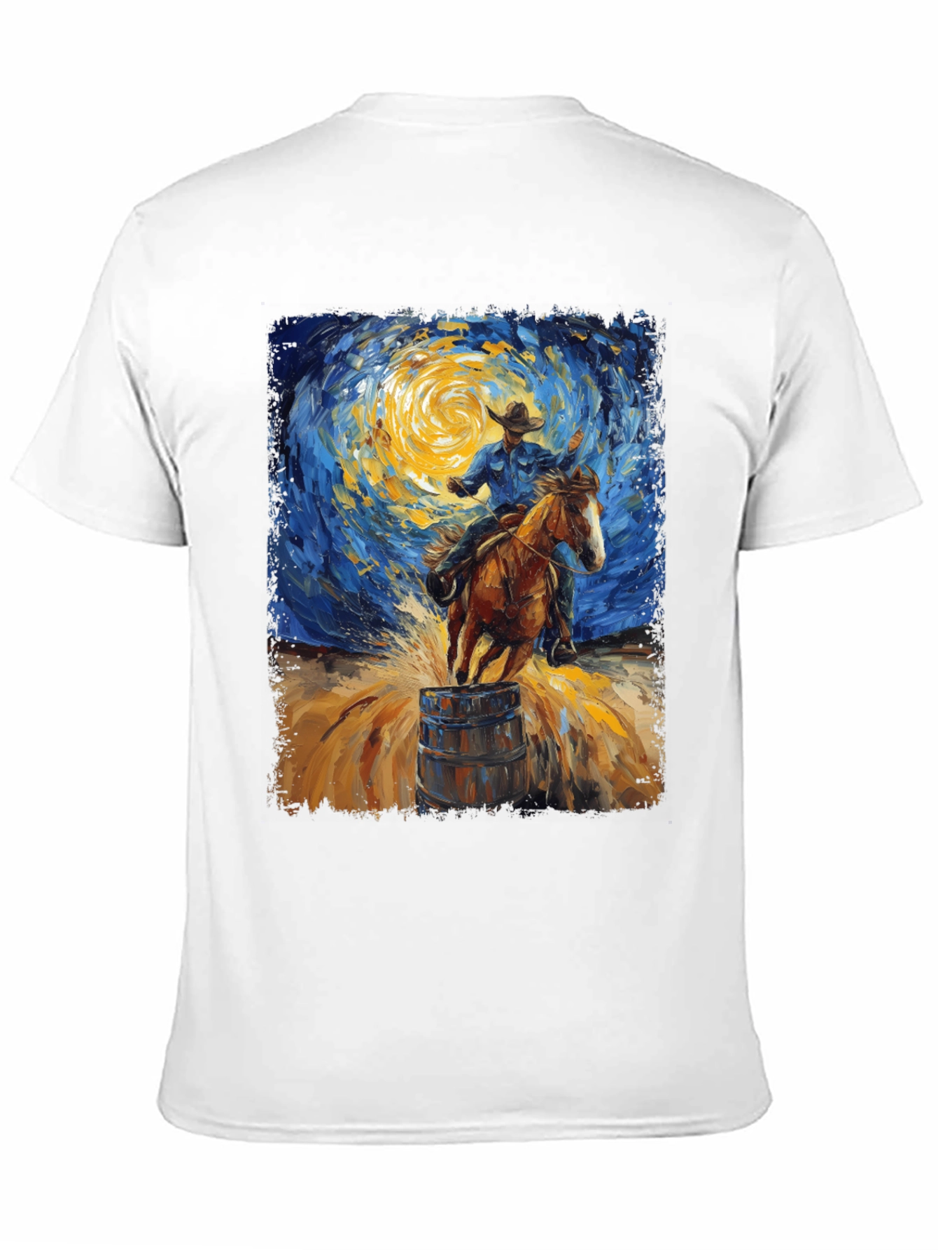 Van Gogh Rodeo T-Shirt: Artistic Cowboy Style