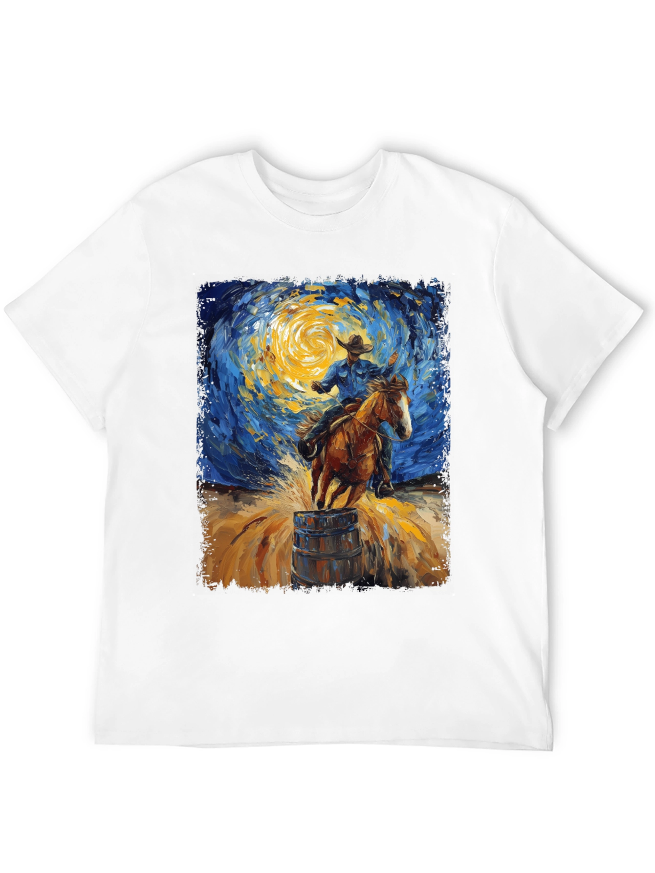 Van Gogh Rodeo T-Shirt: Artistic Cowboy Style