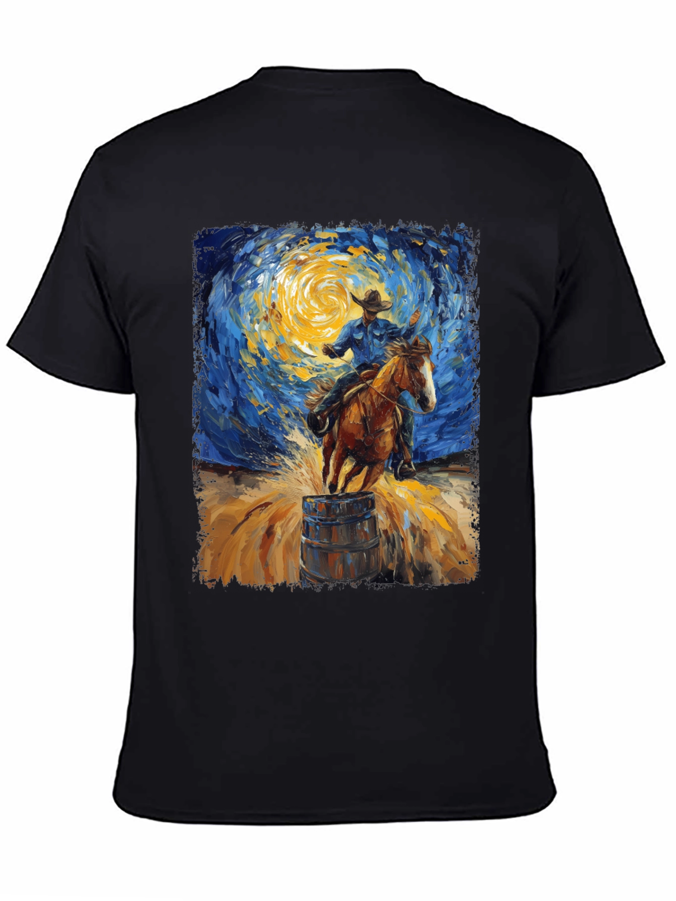 Van Gogh Rodeo T-Shirt: Artistic Cowboy Style