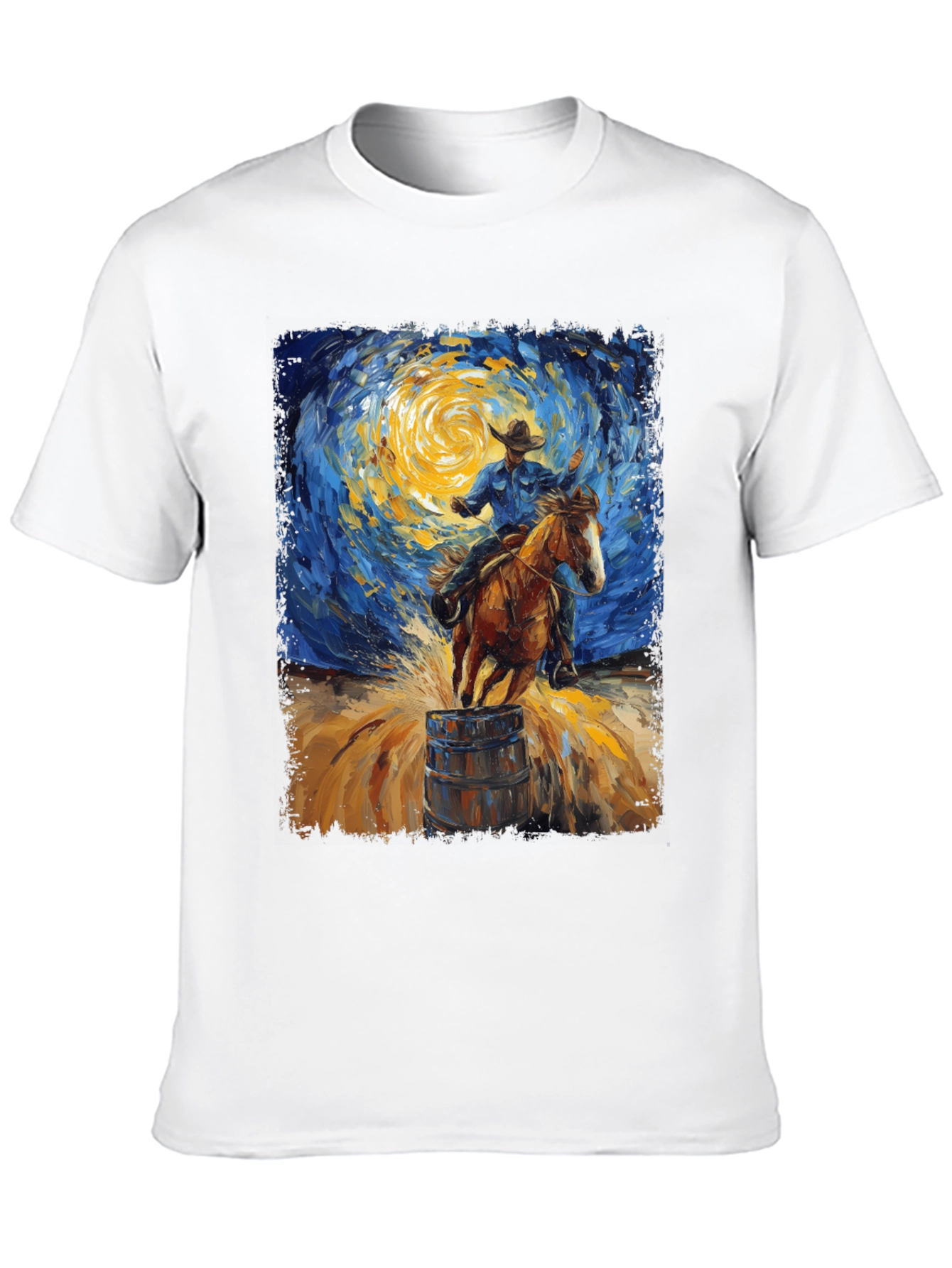 Van Gogh Rodeo T-Shirt: Artistic Cowboy Style