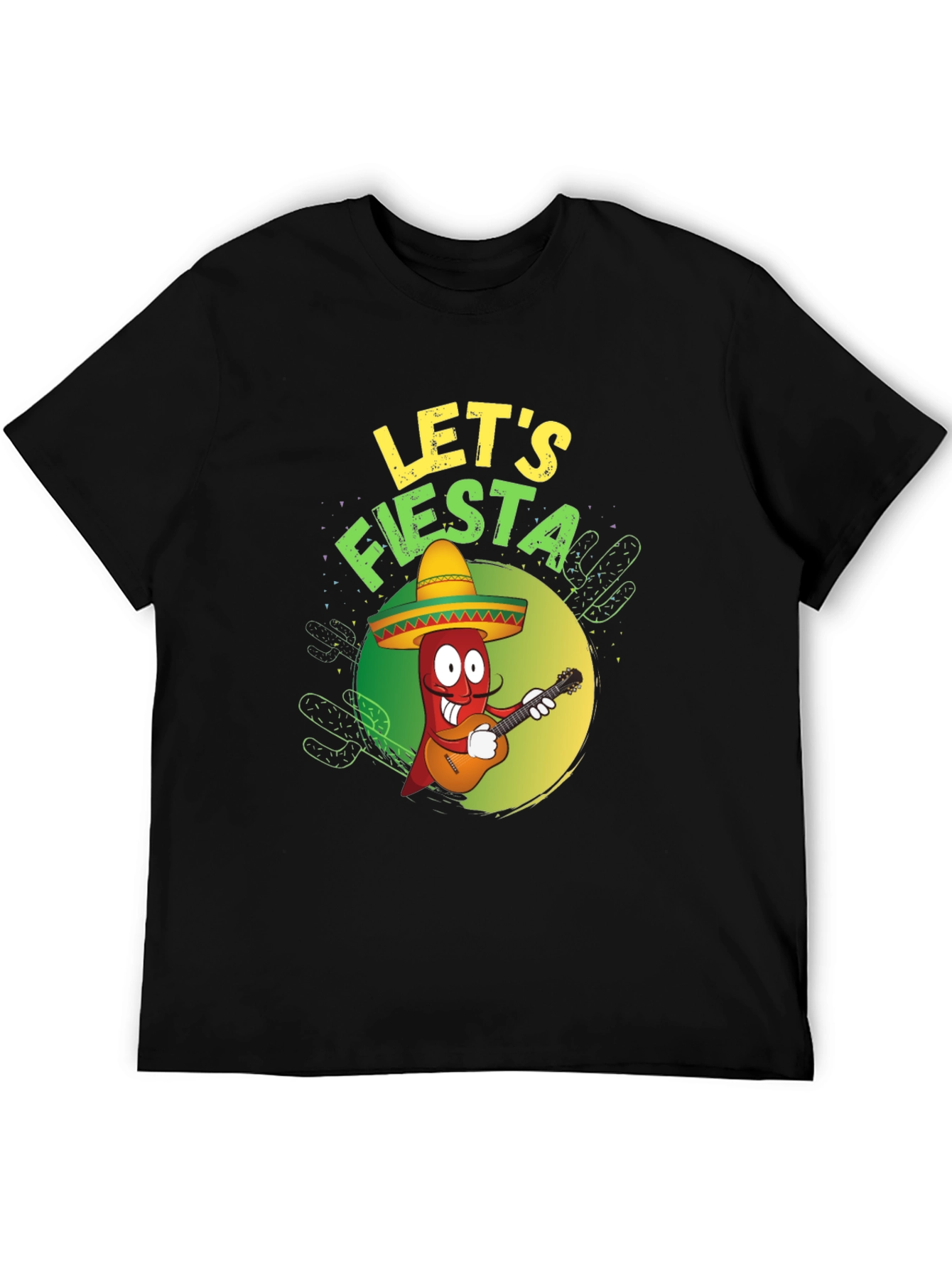 Lets Fiesta T-Shirt - Chili Pepper with Guitar