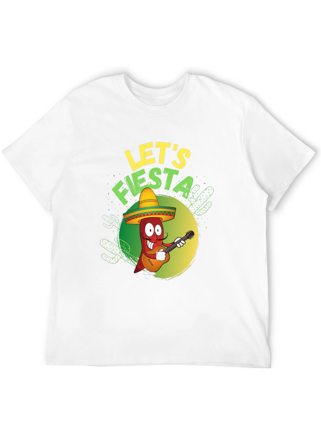 Lets Fiesta T-Shirt - Chili Pepper with Guitar